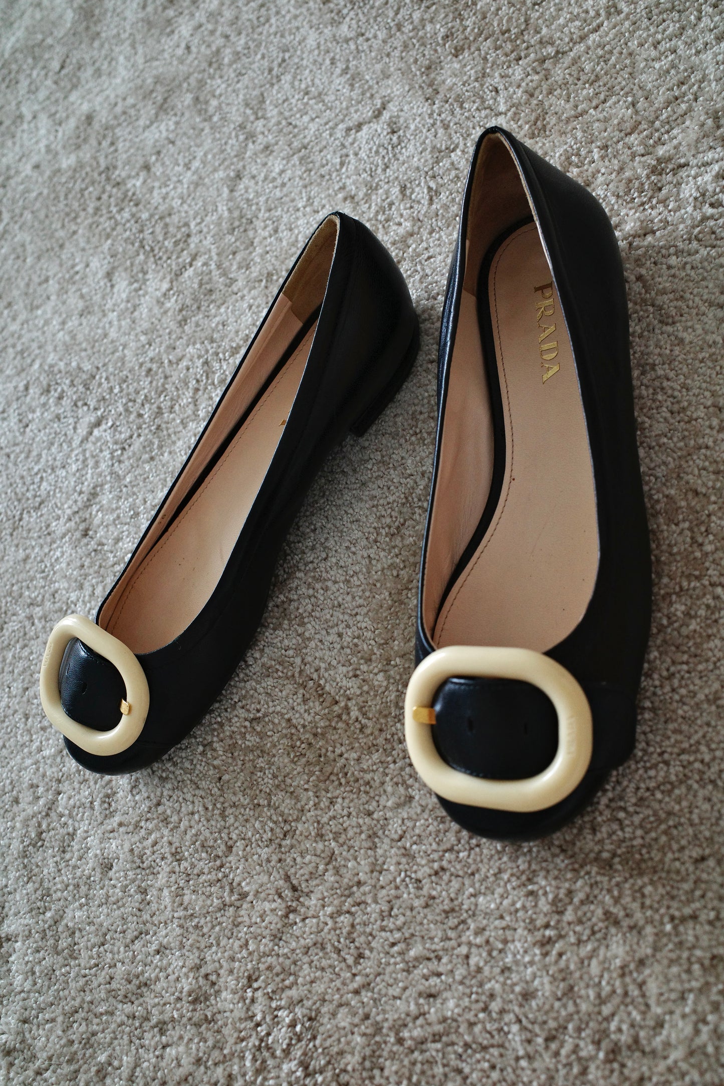 Prada Buckle Flats