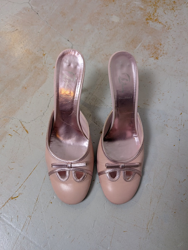 Babypink Leather Mules