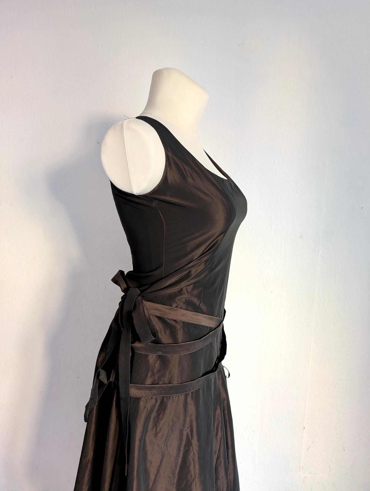 ASYMMETRICAL SATIN DRESS