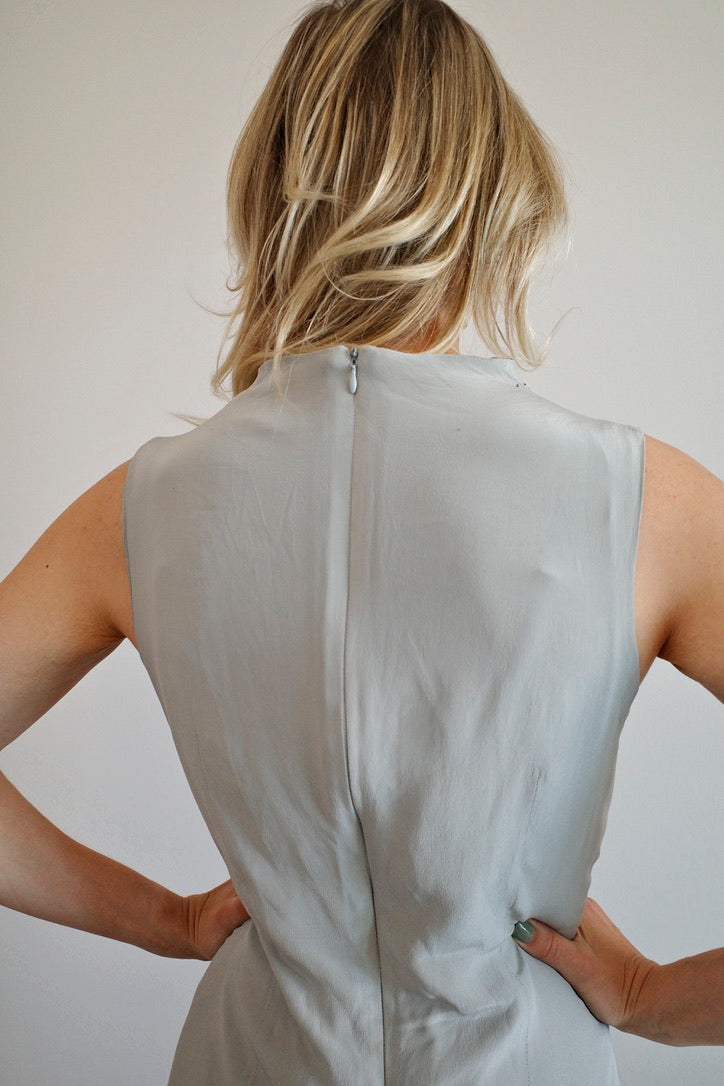 VINTAGE SILK TURTLENECK DRESS