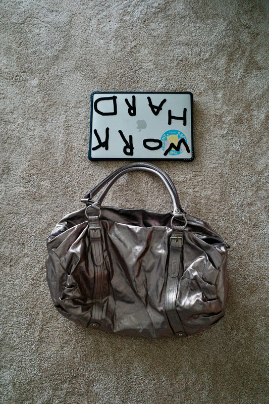 Vintage Silver Dufflebag