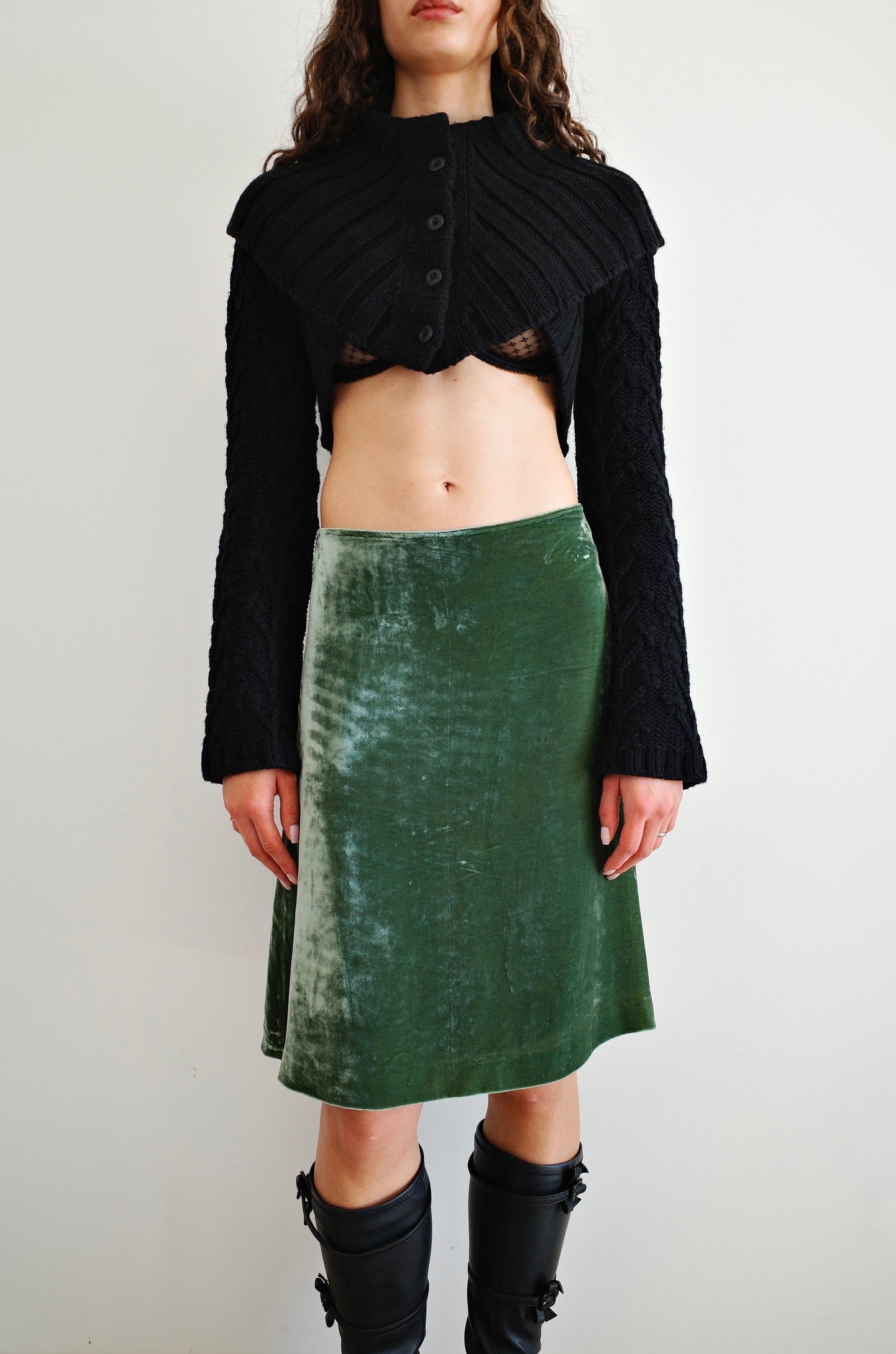 PATTY SHELABARGER VELVET SKIRT