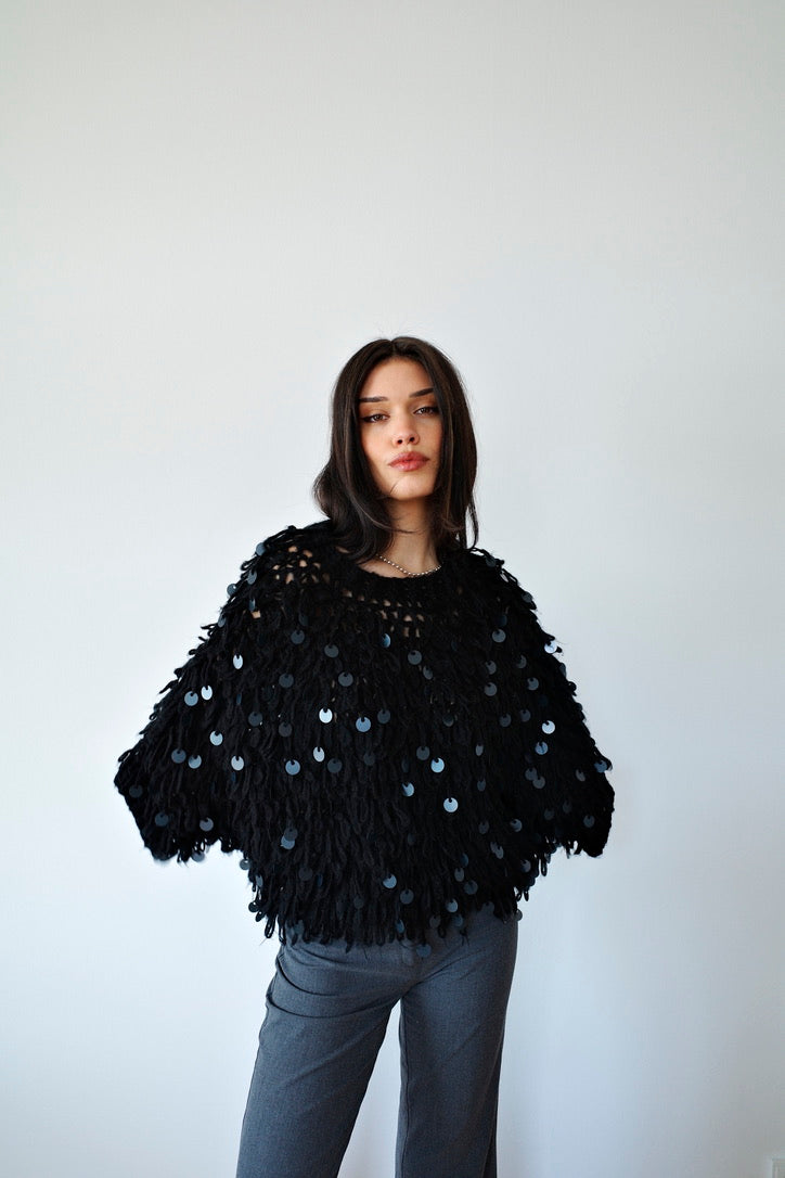 ARMANI SEQUIN PONCHO