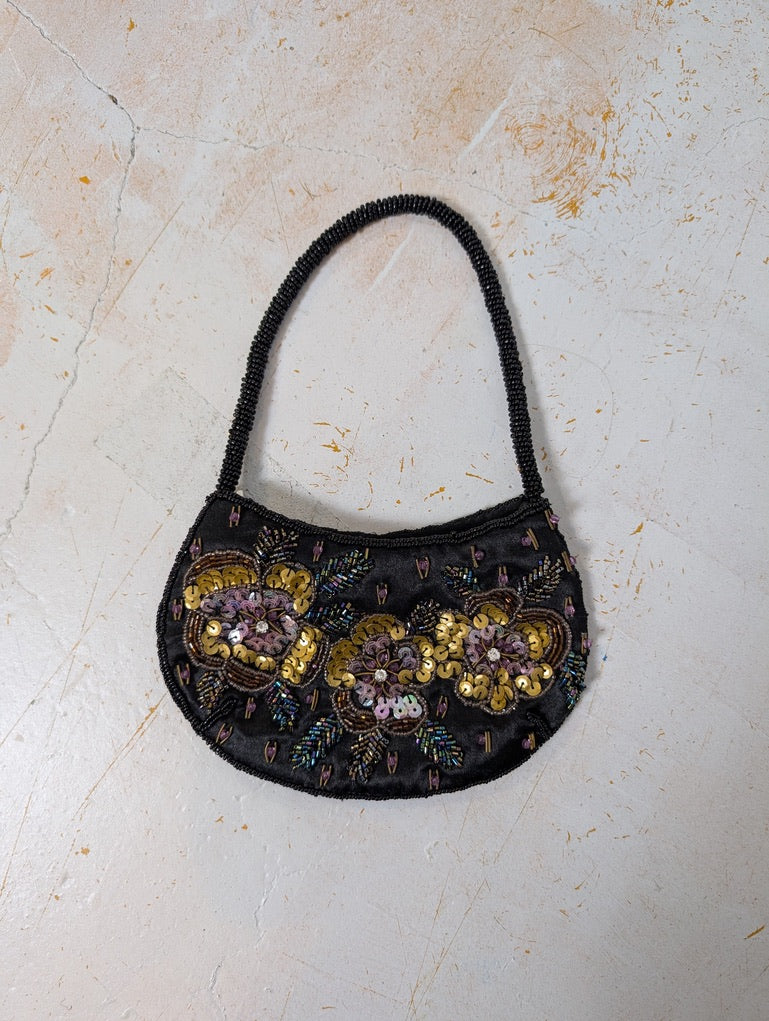Vintage Beaded Flower Bag
