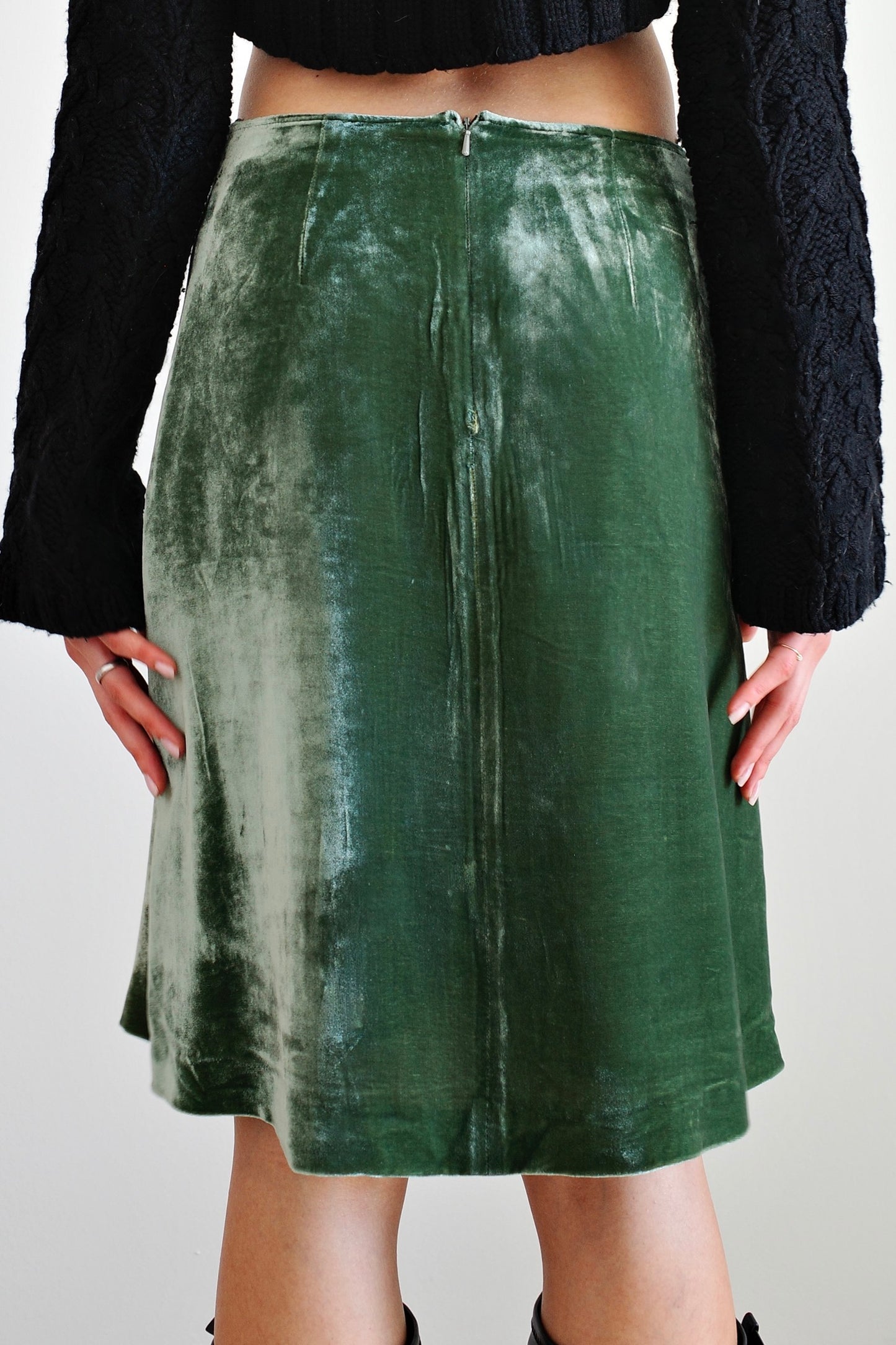 PATTY SHELABARGER VELVET SKIRT