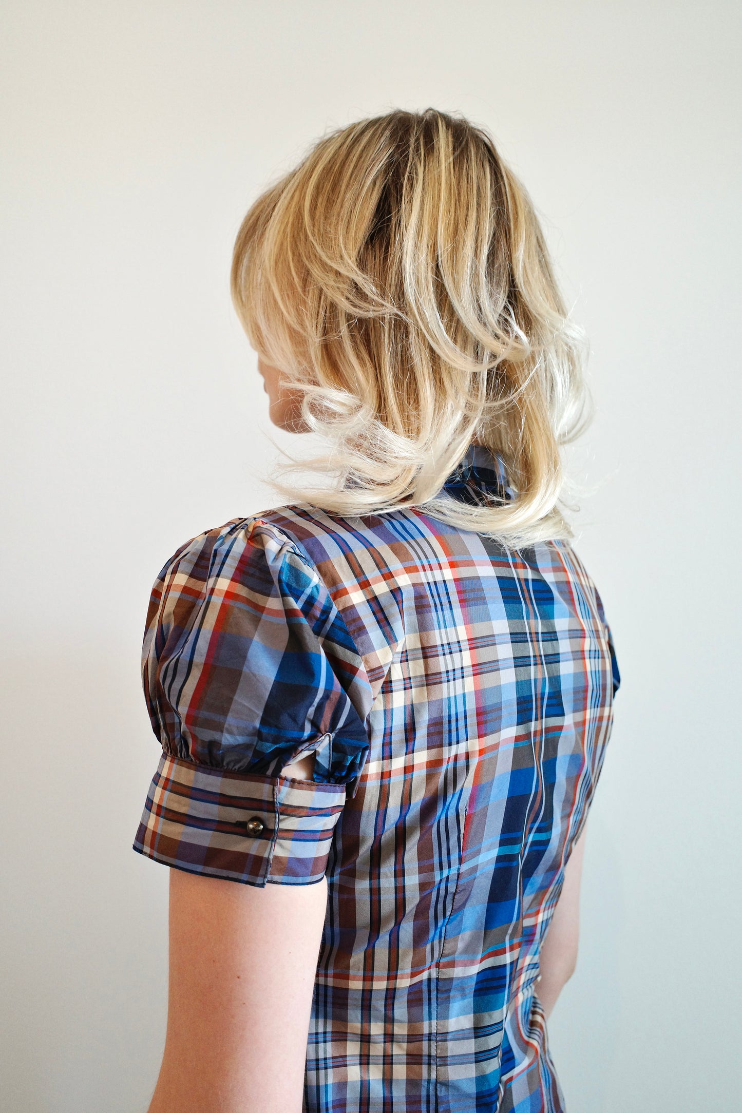 VINTAGE CHECKERED BLOUSE