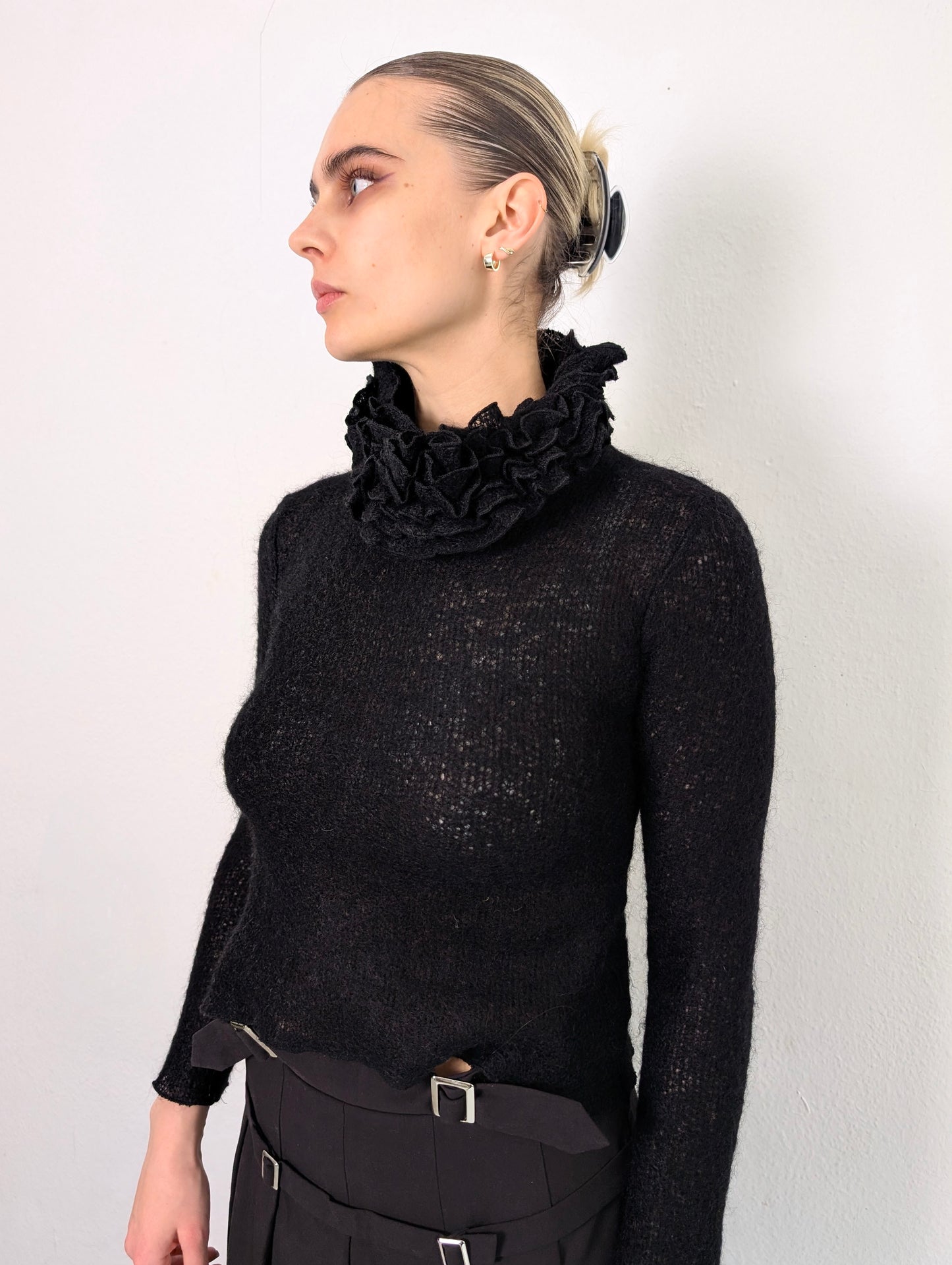 Ruffled Mohair Turtleneck (Longsleeve)