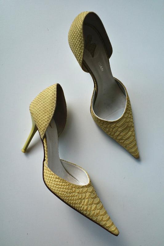 VINTAGE SNAKE PRINT STILETTOS