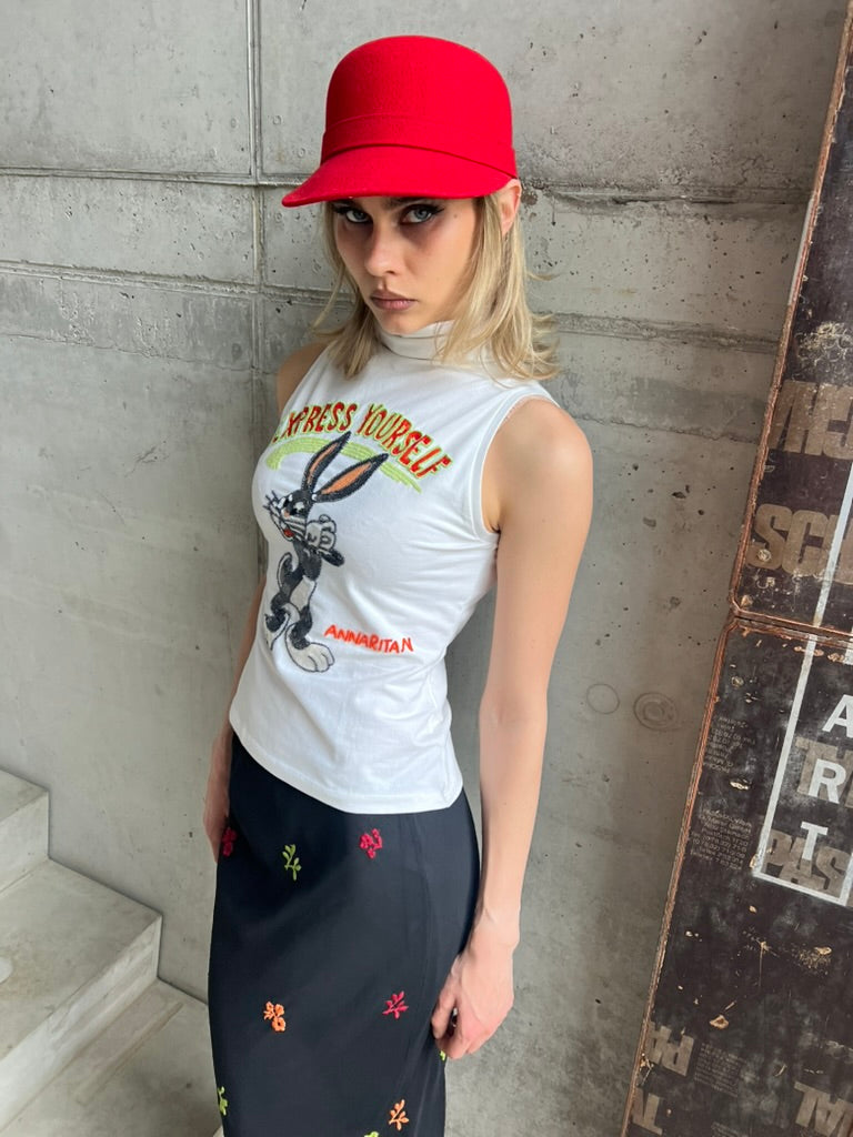 BUGS BUNNY EMBROIDERED TANKTOP
