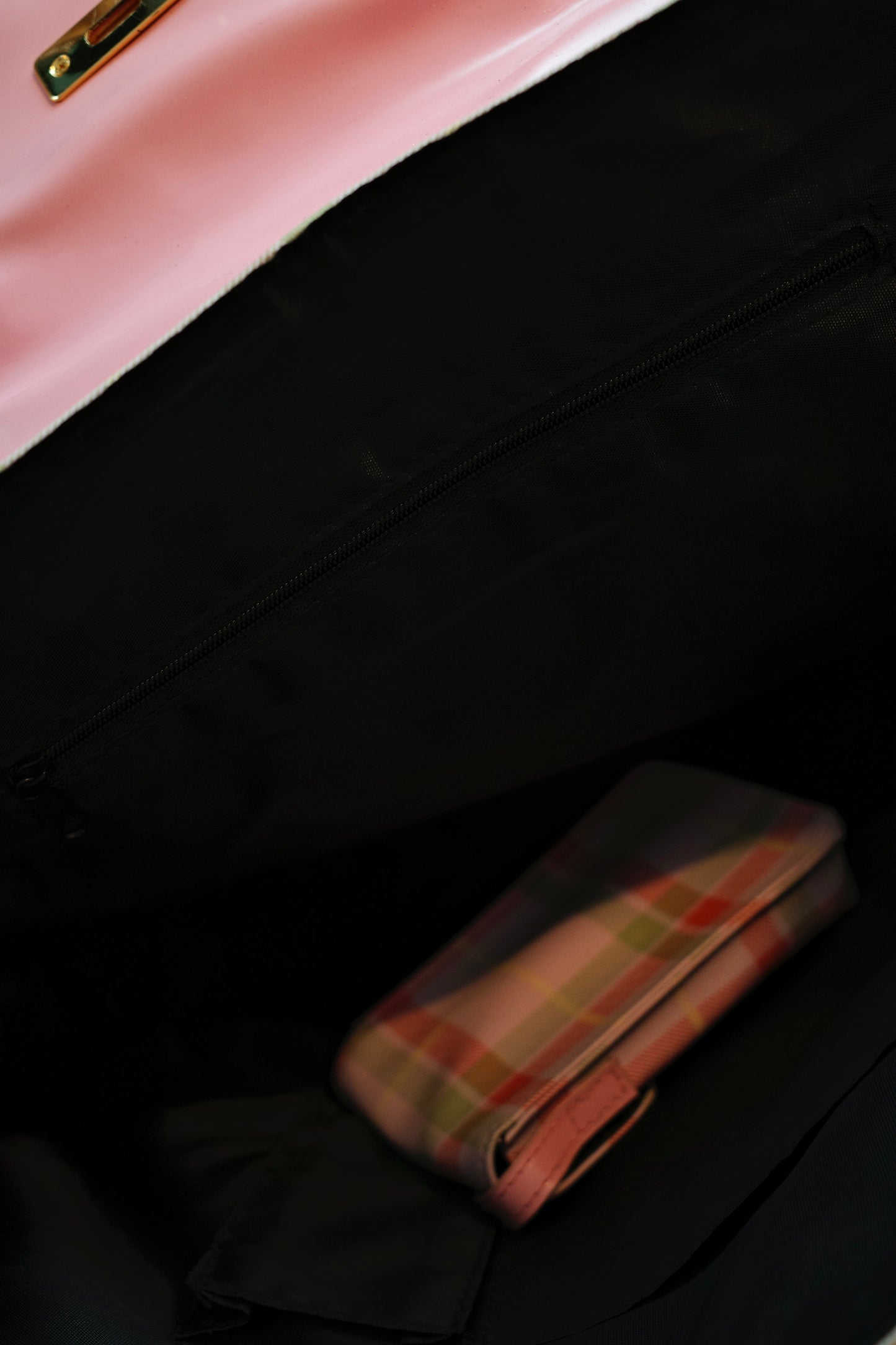 CHECKERED BABYPINK FIRKIN BAG