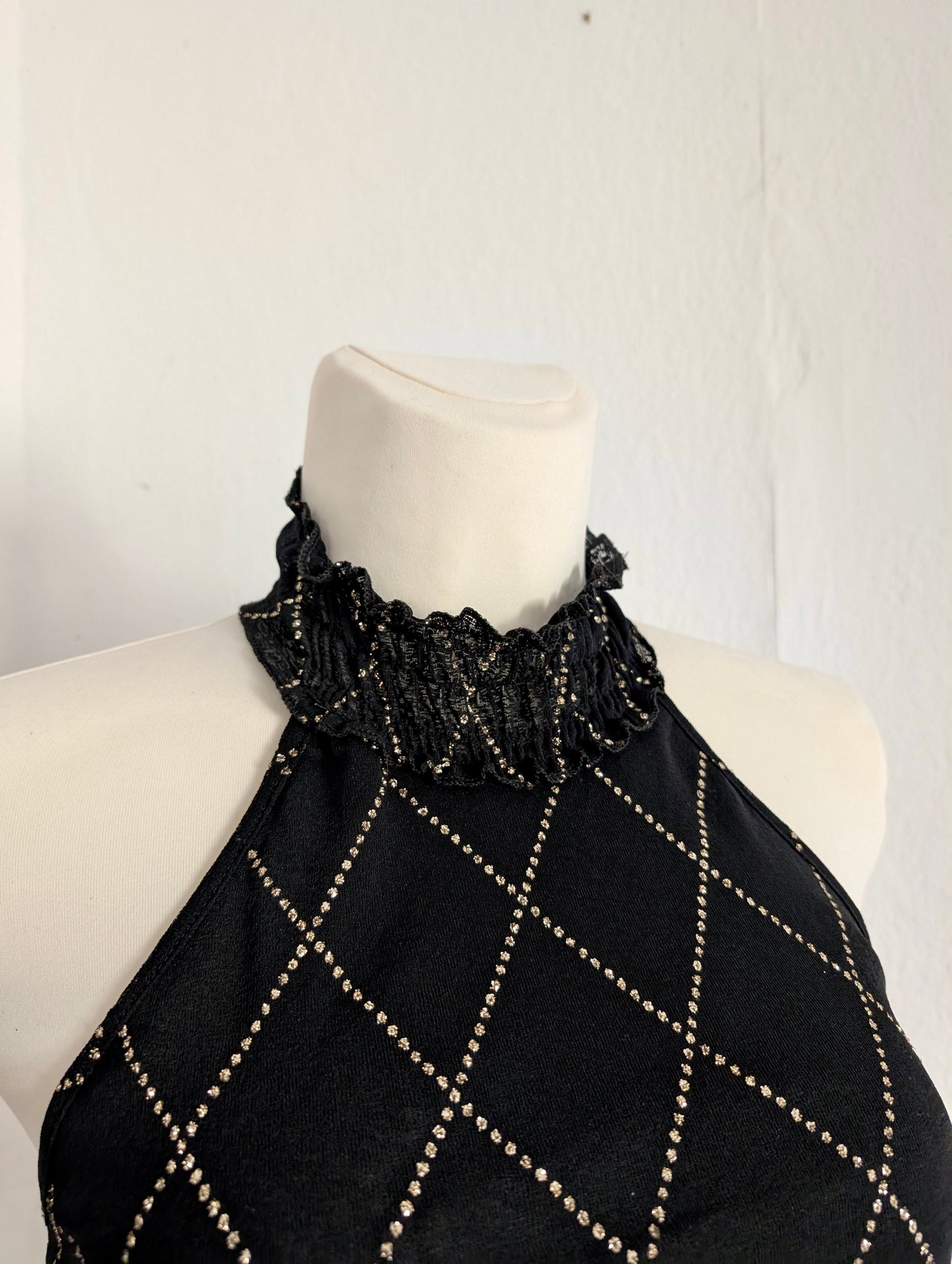 Vintage Glitter Halter Top