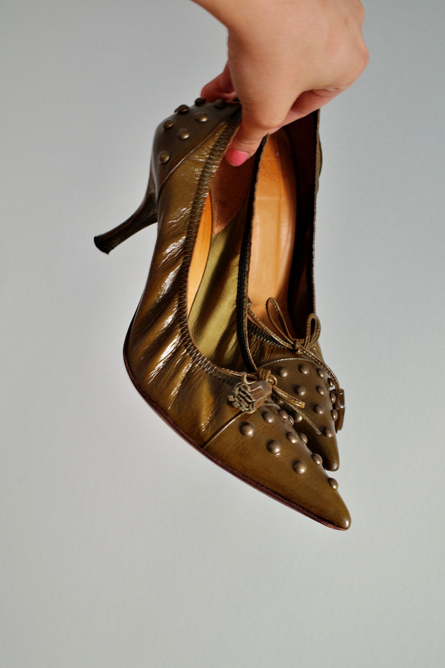 Studded Kitten Heels