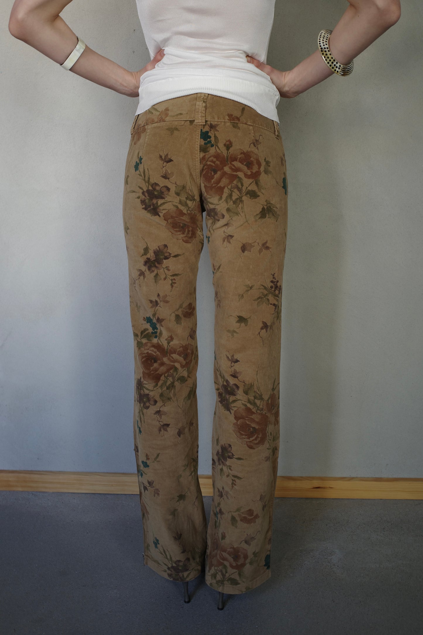 SISLEY CORDUROY FLOWER PANTS