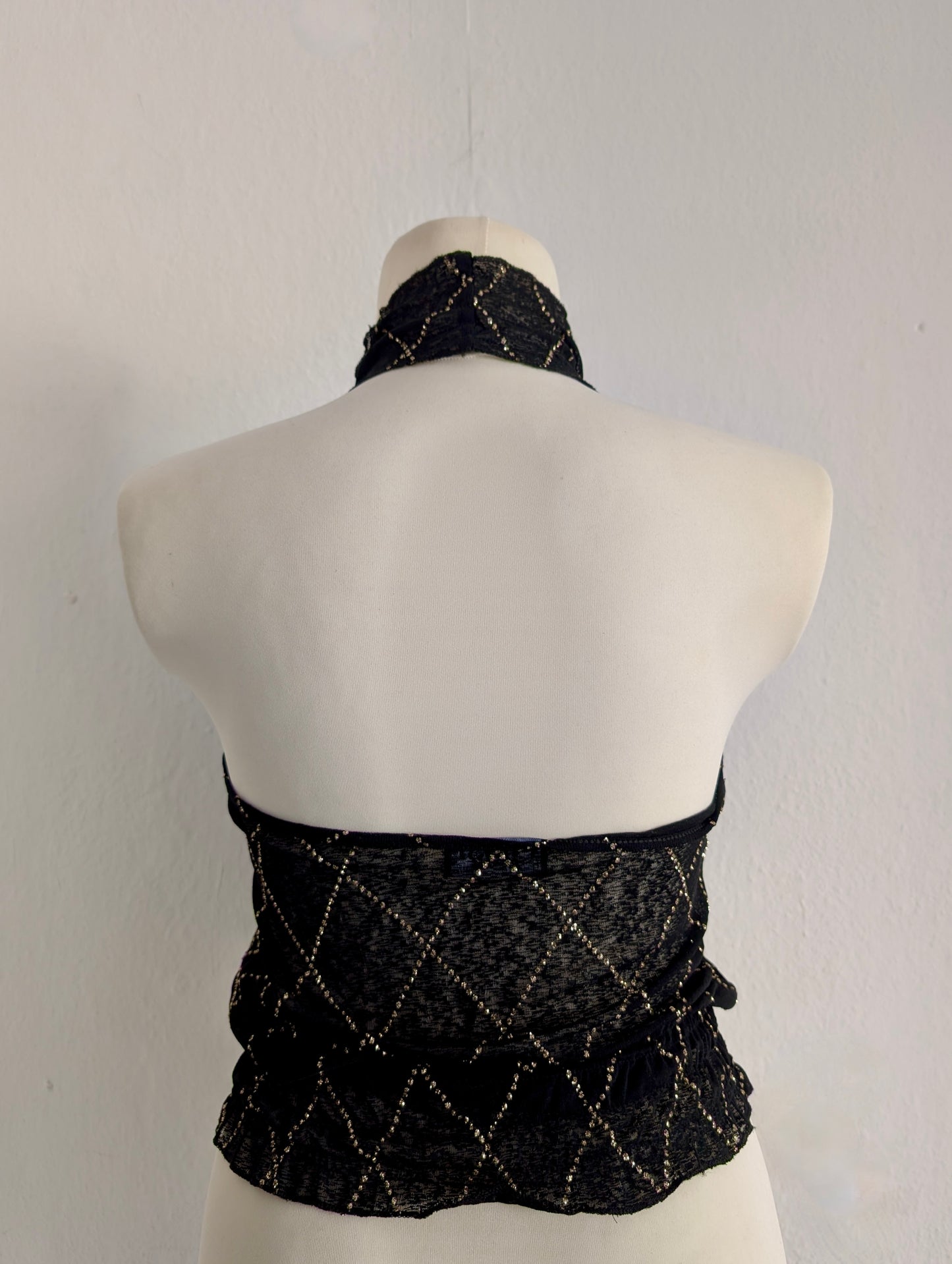 Vintage Glitter Halter Top