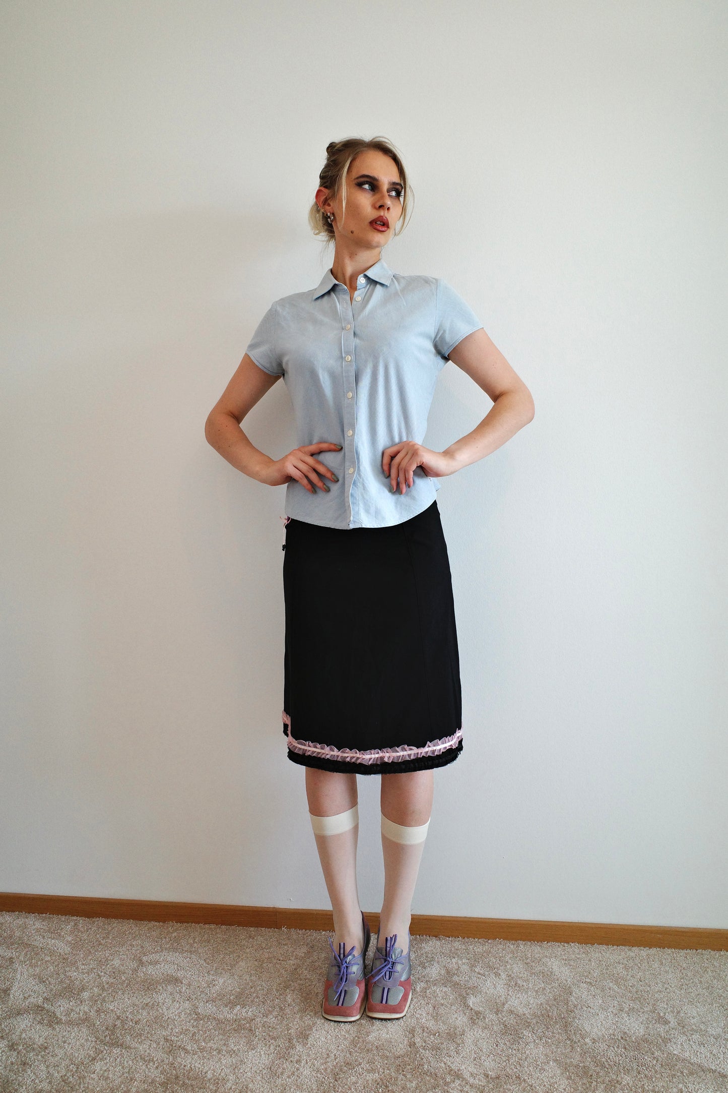 VINTAGE LACE-UP SKIRT
