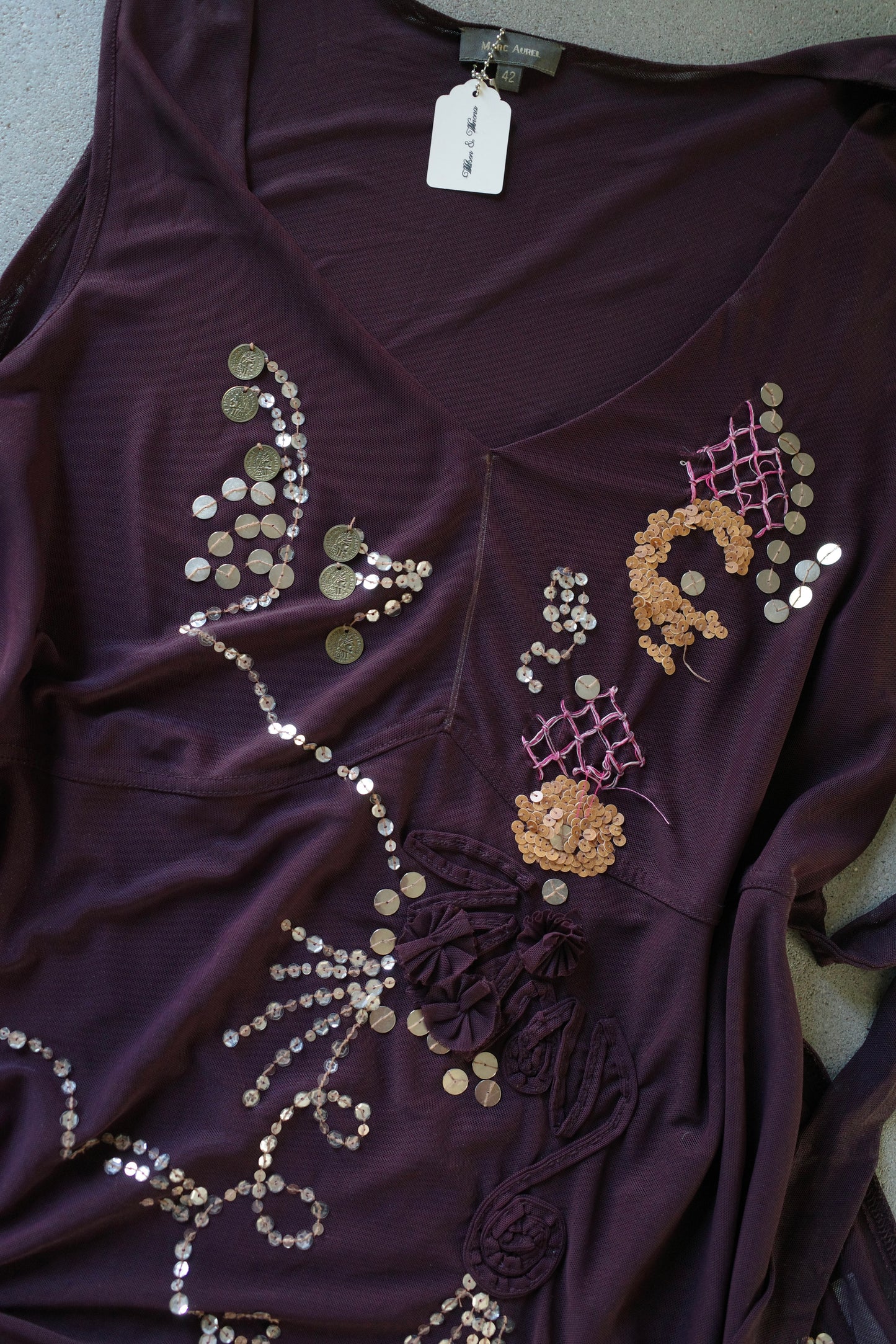 VINTAGE EMBROIDERED MESH SHIRT