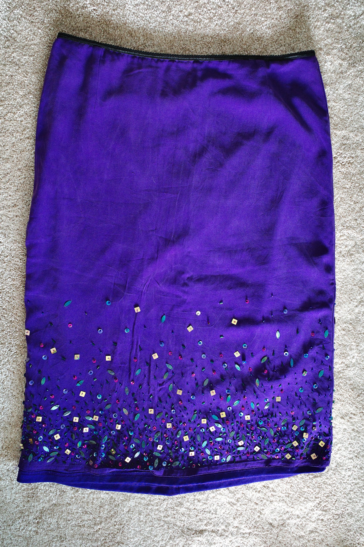 Karen Millen Silk & Sequin Skirt