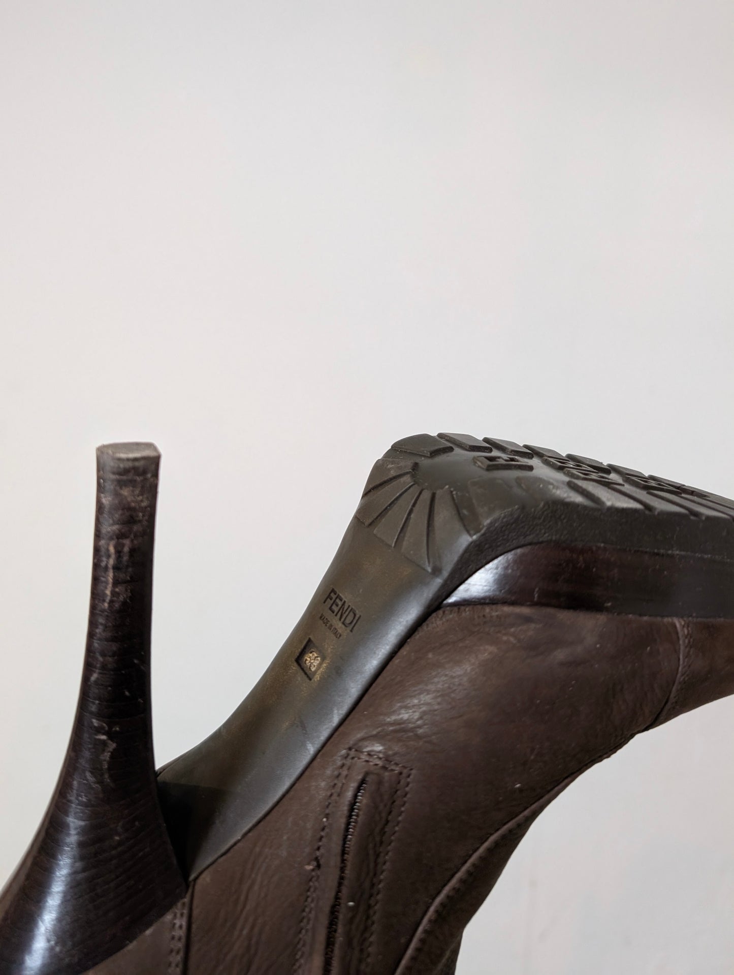 Fendi Suede Buckle Boots