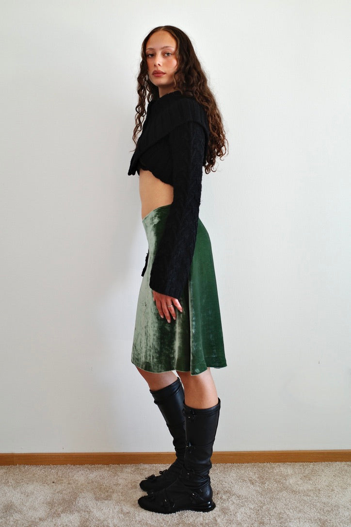 PATTY SHELABARGER VELVET SKIRT