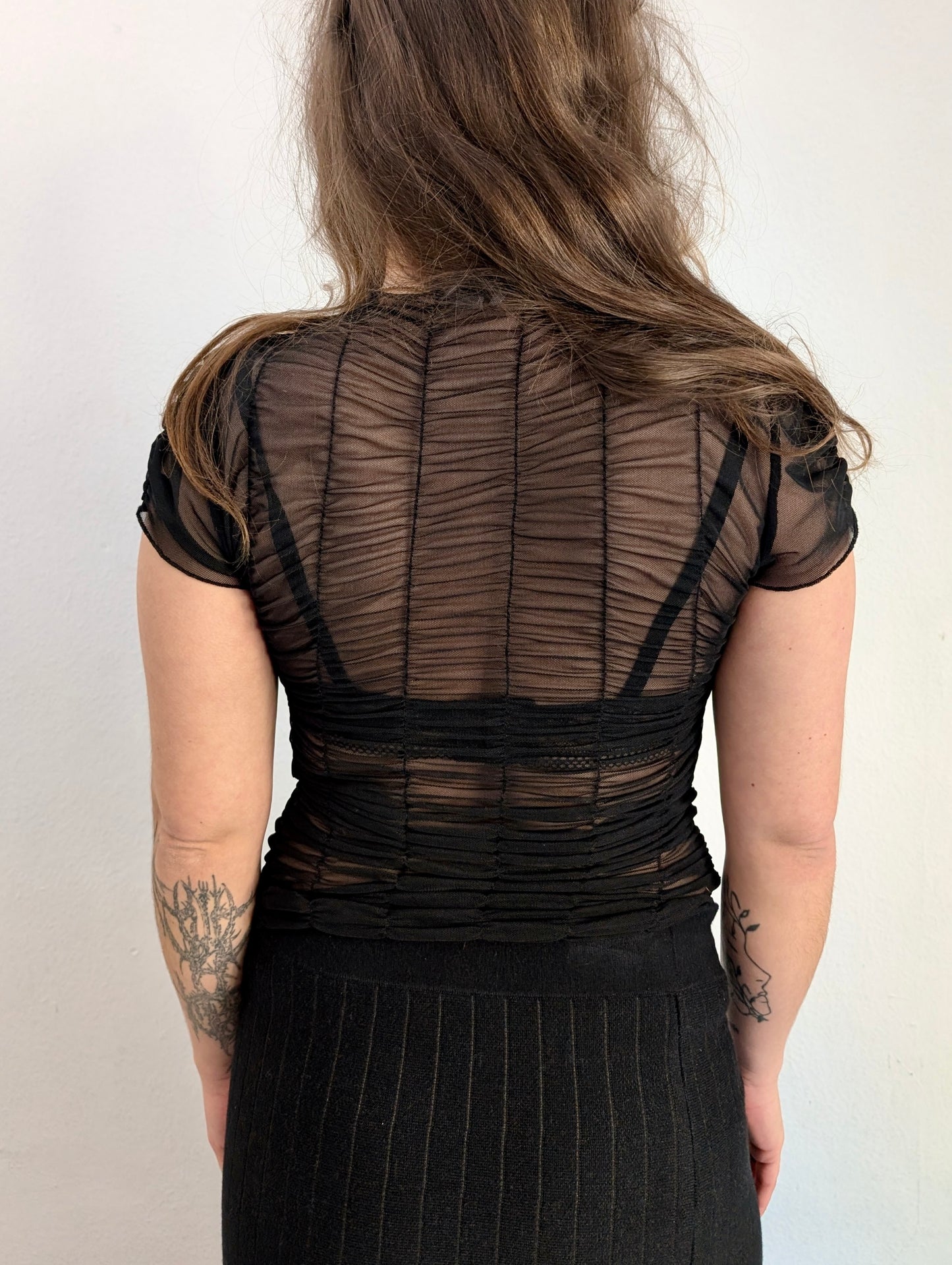 Vintage Ruffled Meshtop