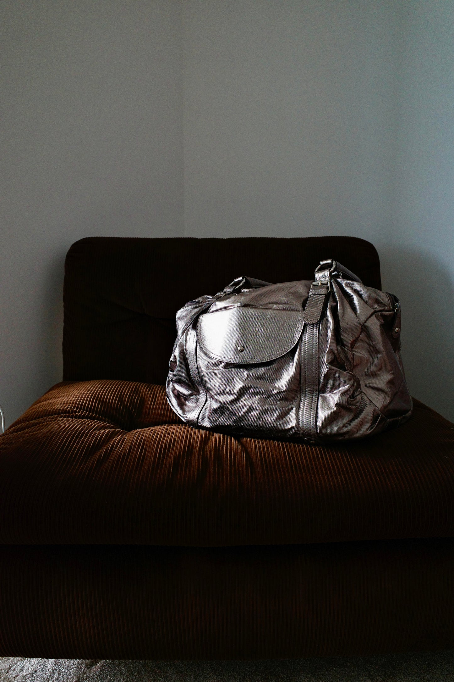 Vintage Silver Dufflebag