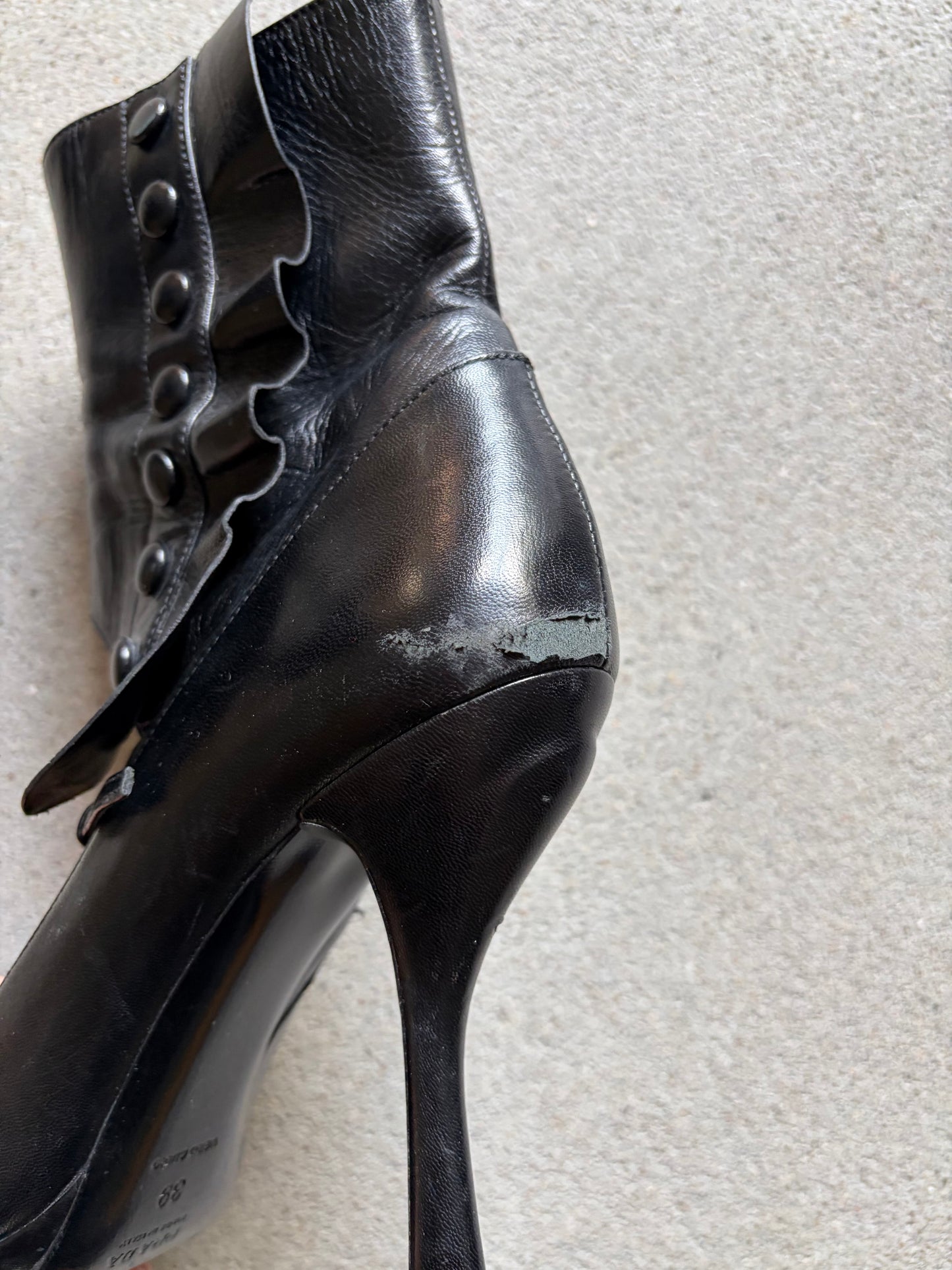 PRADA S/S 2008 "FAIRY" HEEL BOOTS