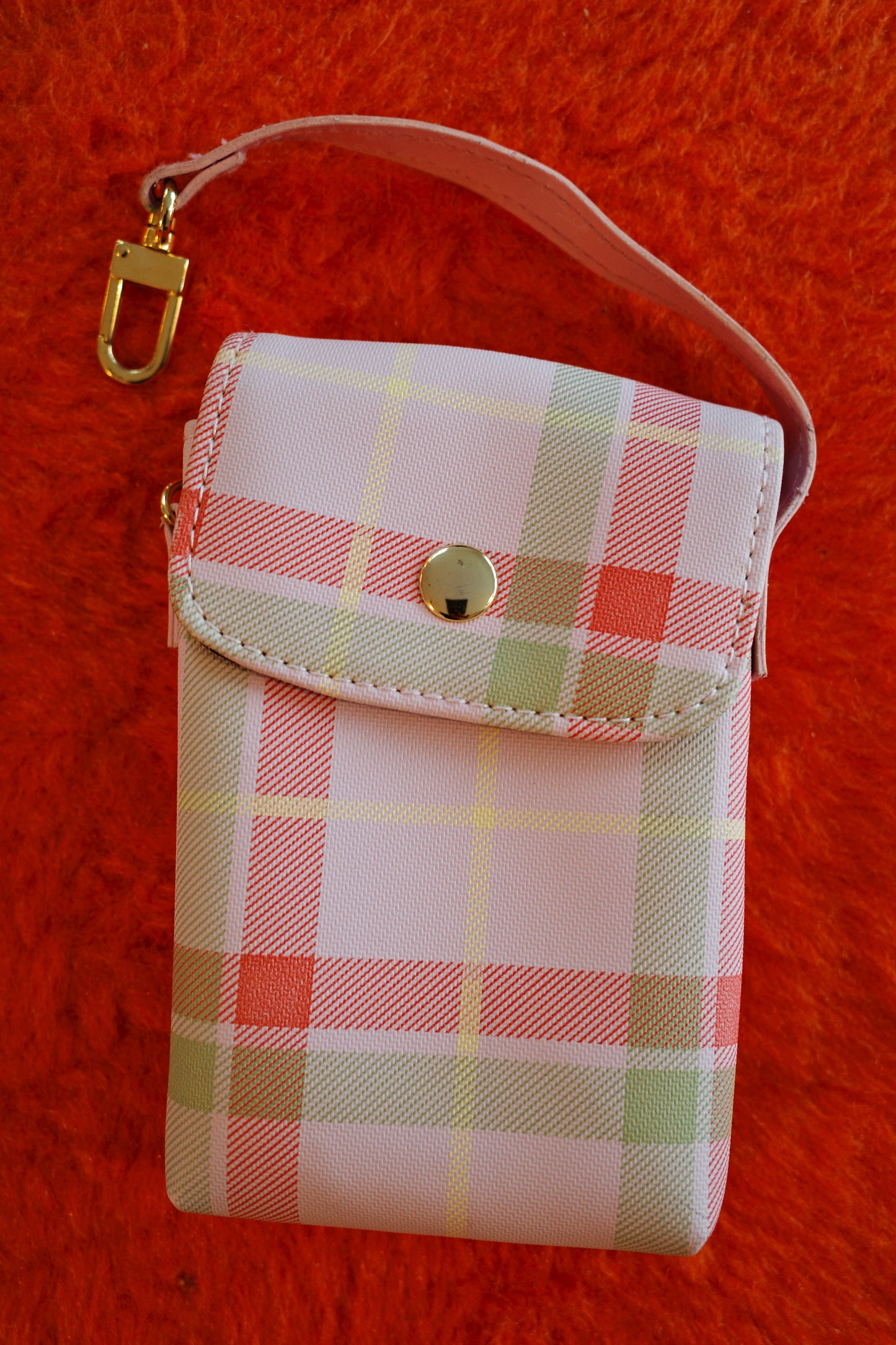 CHECKERED BABYPINK FIRKIN BAG