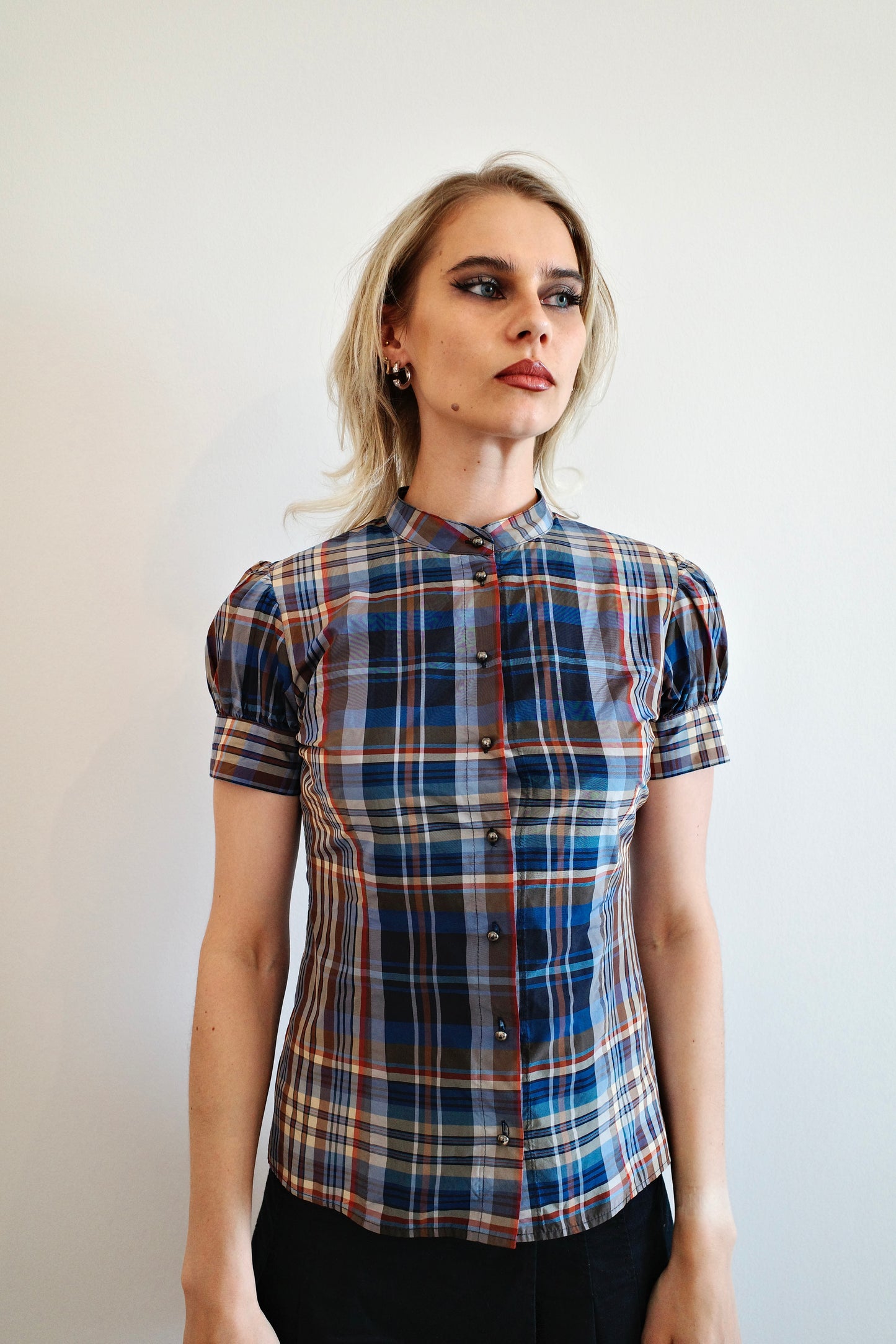 VINTAGE CHECKERED BLOUSE