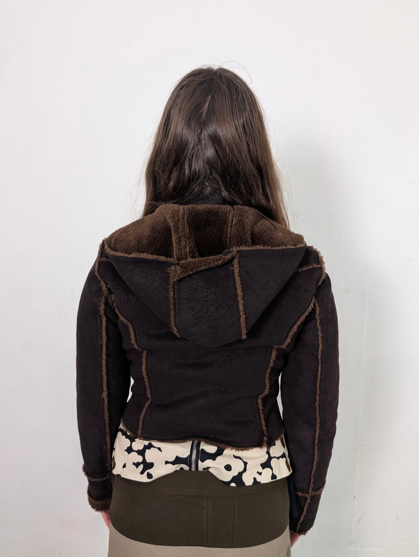 VINTAGE LEATHERJACKET WITH HOOD