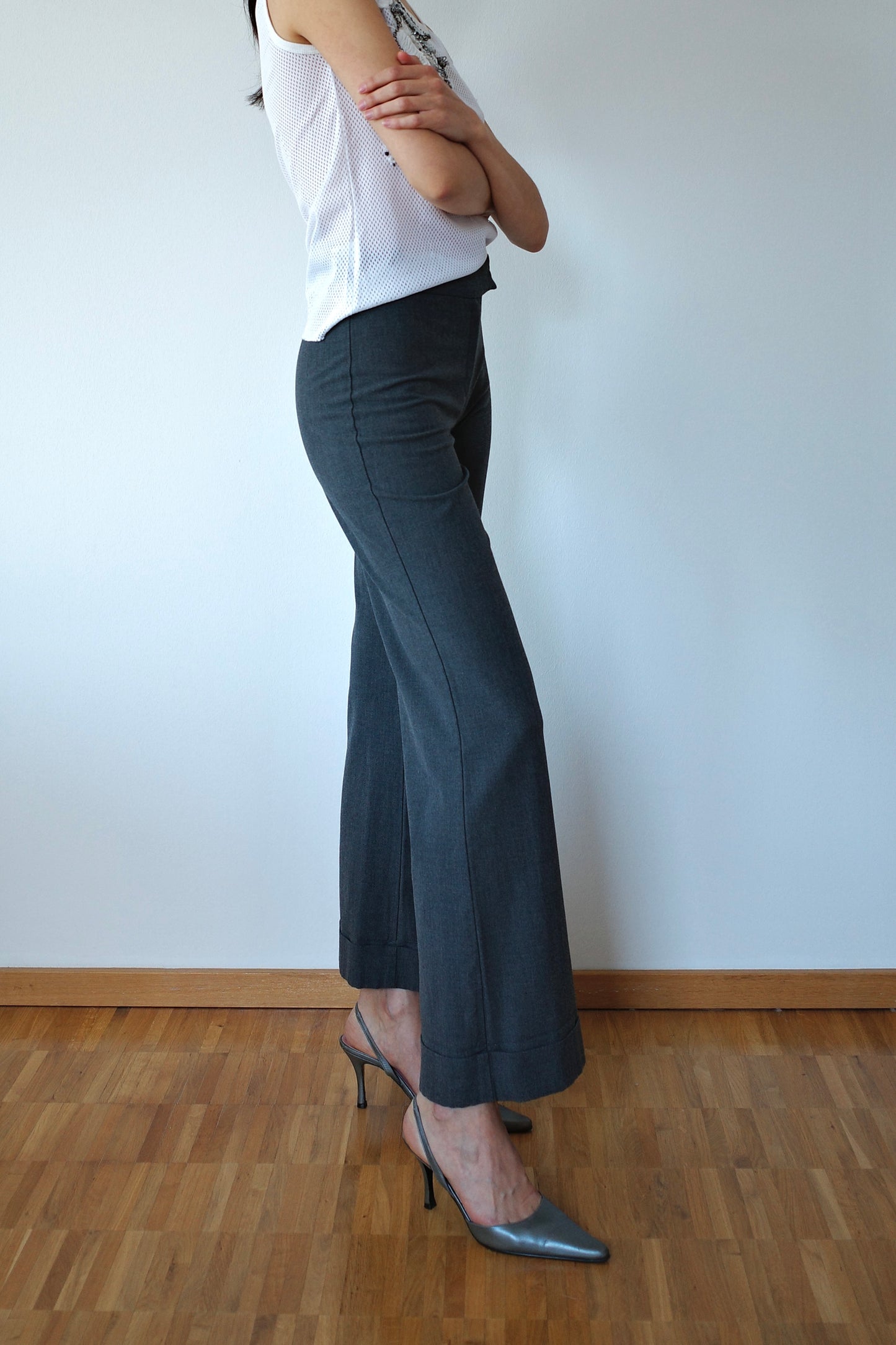 MINIMALIST FLARED SUIT PANTS