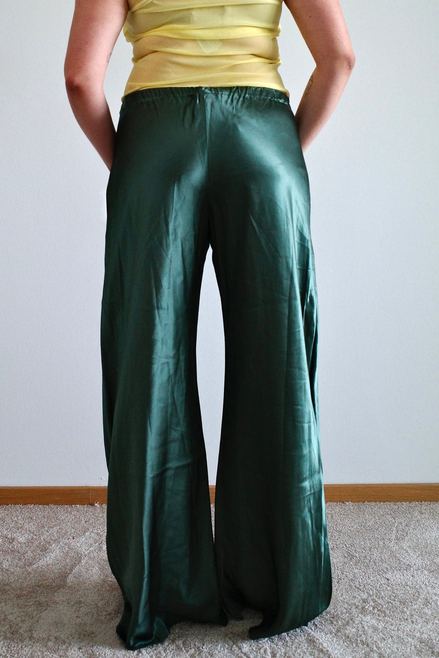 Roberto Cavalli Low Waist Silk Pants