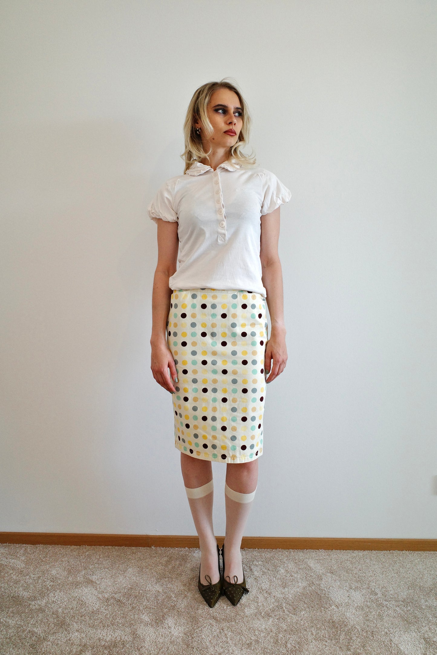 Prada Polka Dot Pencilskirt