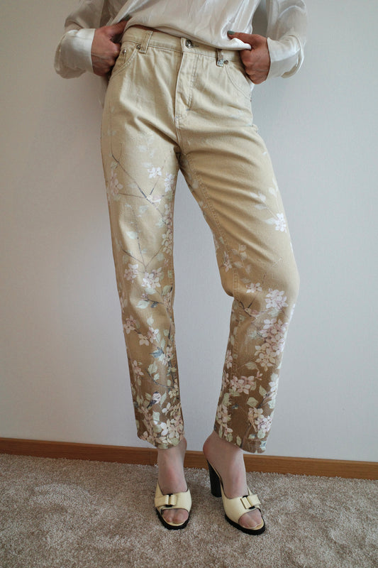 ROBERTO CAVALLI CHERRYBLOSSOM PANTS 90s