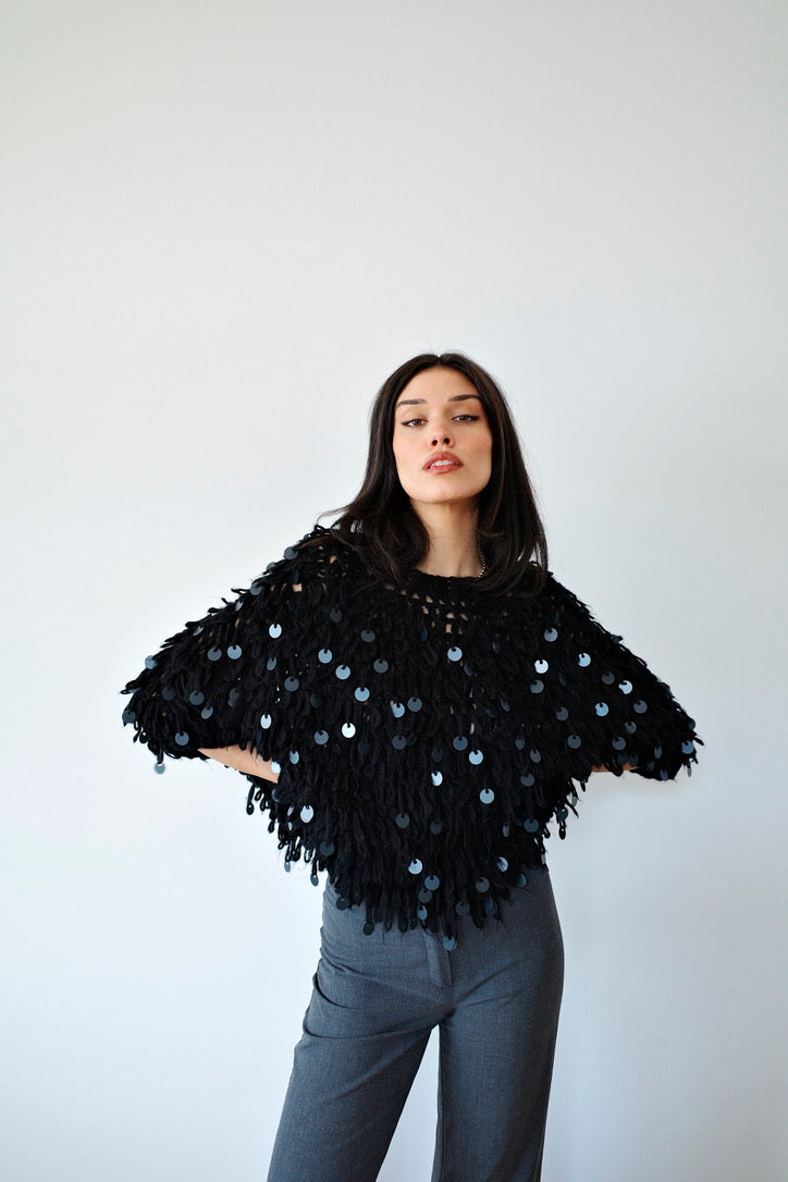 ARMANI SEQUIN PONCHO