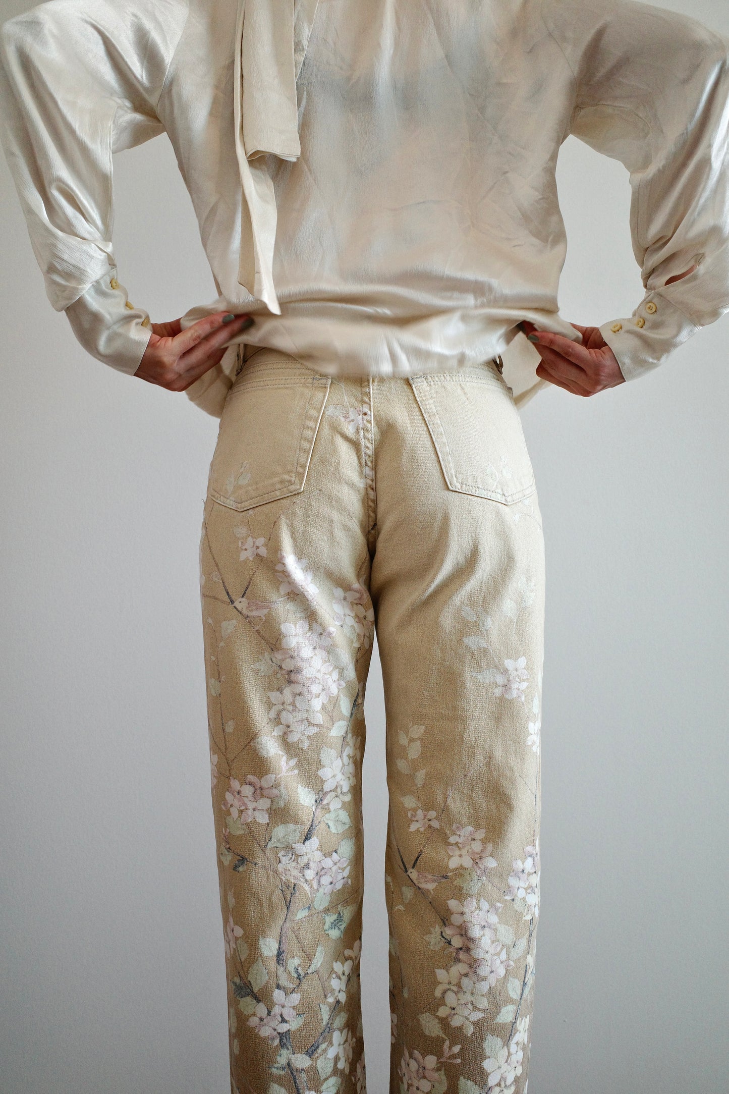 ROBERTO CAVALLI CHERRYBLOSSOM PANTS 90s
