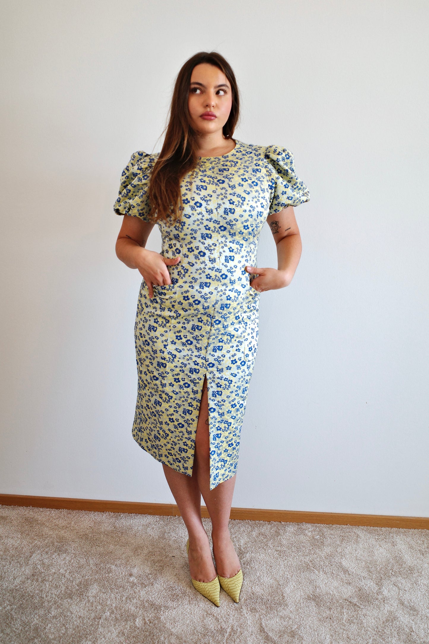 ROTATE JACQUARD DRESS
