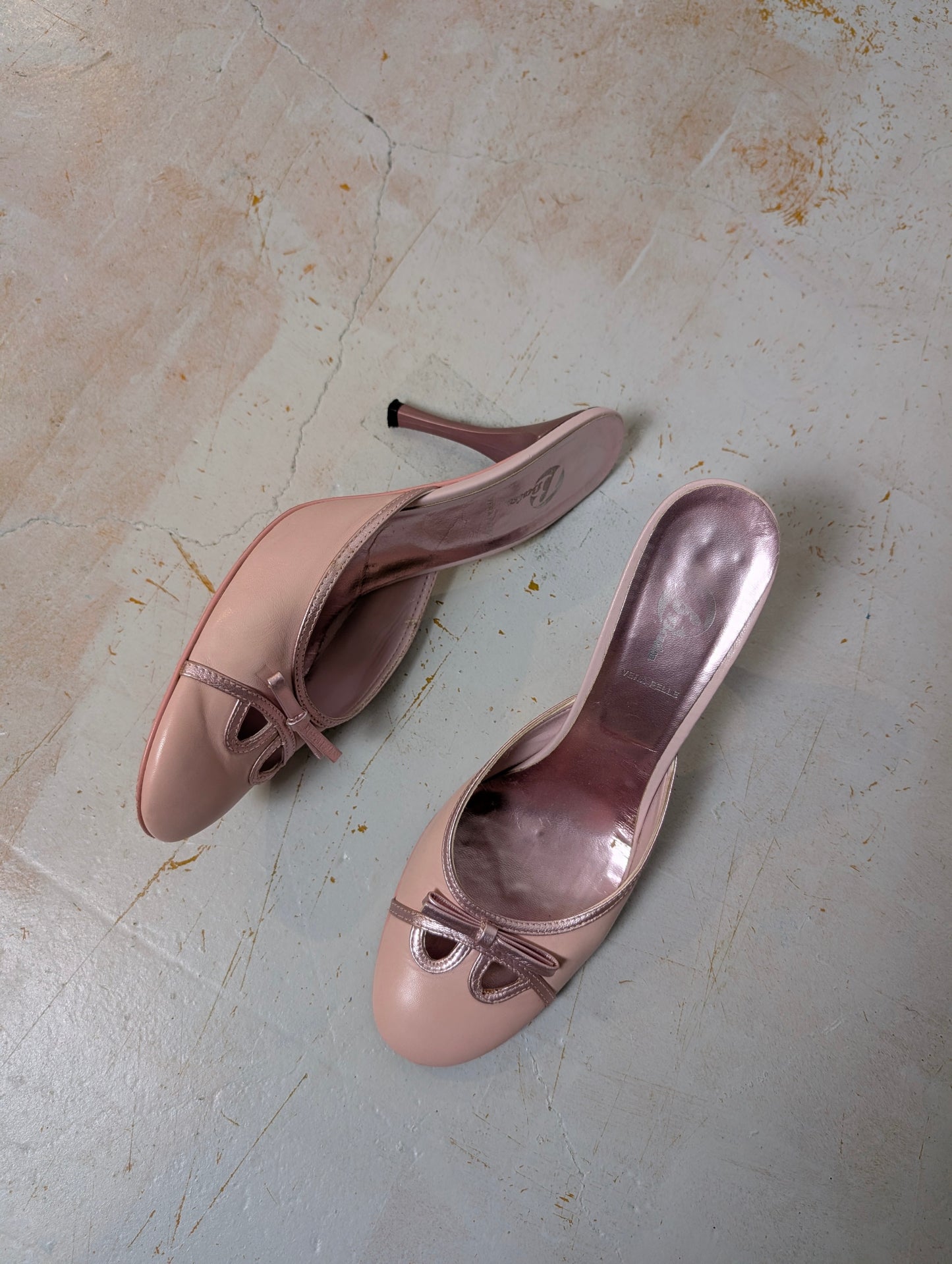 Babypink Leather Mules