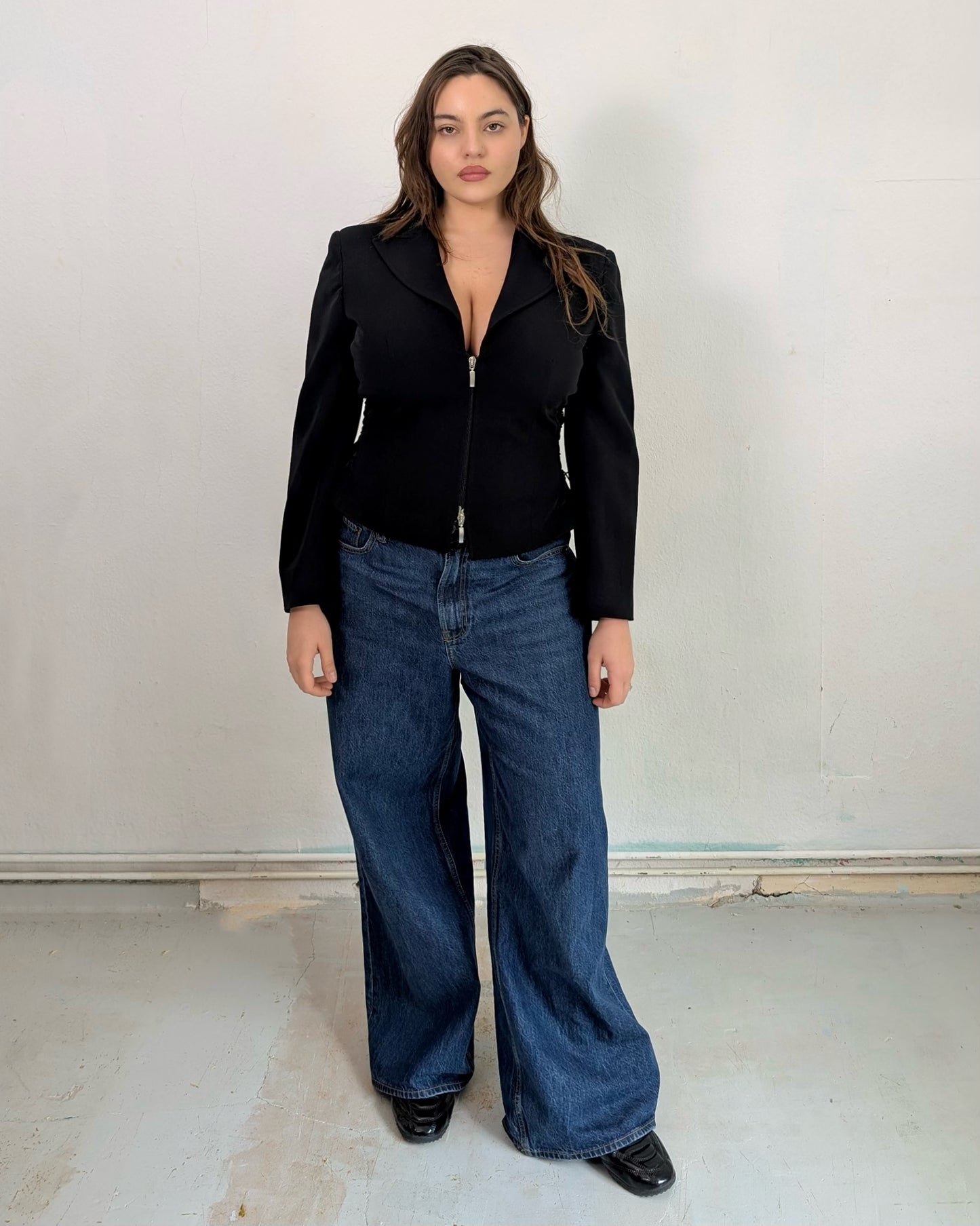 Vintage Lace-Up Blazer