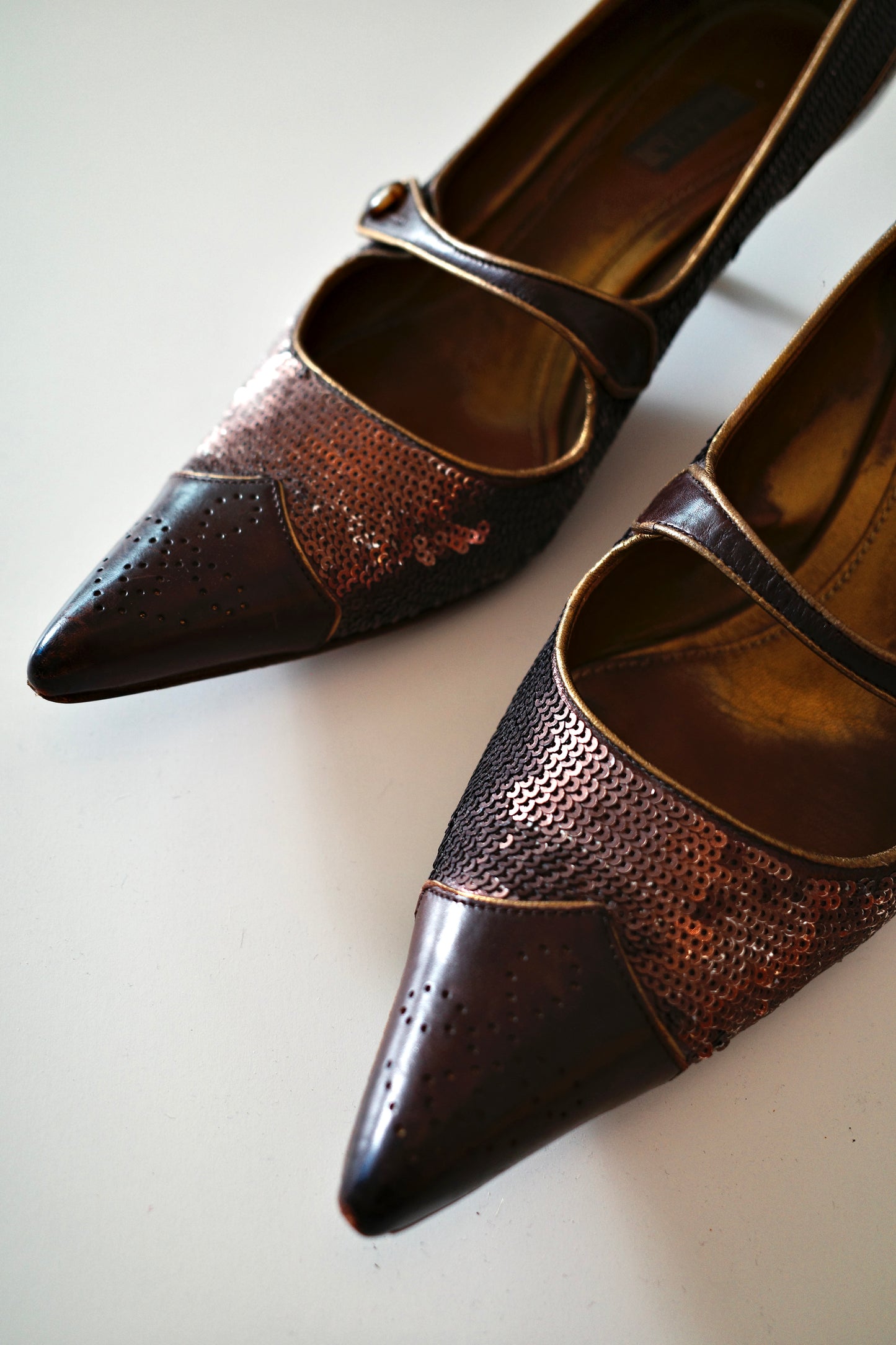 PRADA SEQUIN KITTEN HEEL