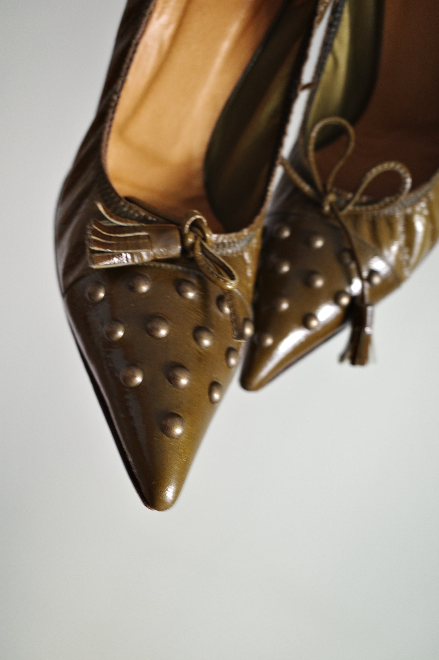 Studded Kitten Heels