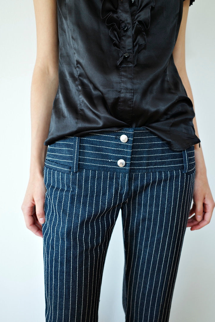 DOLCE & GABBANA PINSTRIPE DENIM