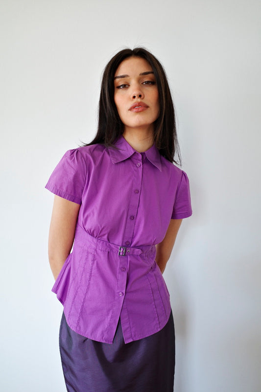 VINTAGE BUCKLED BLOUSE