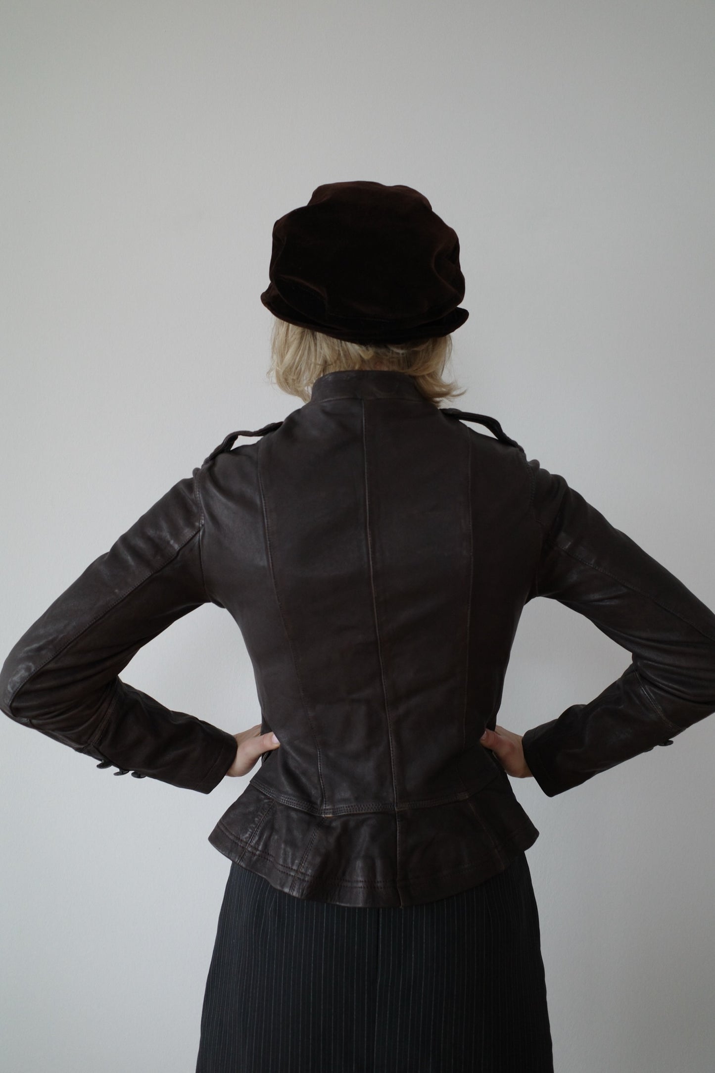 REAL LEATHER MILITARY JACKET