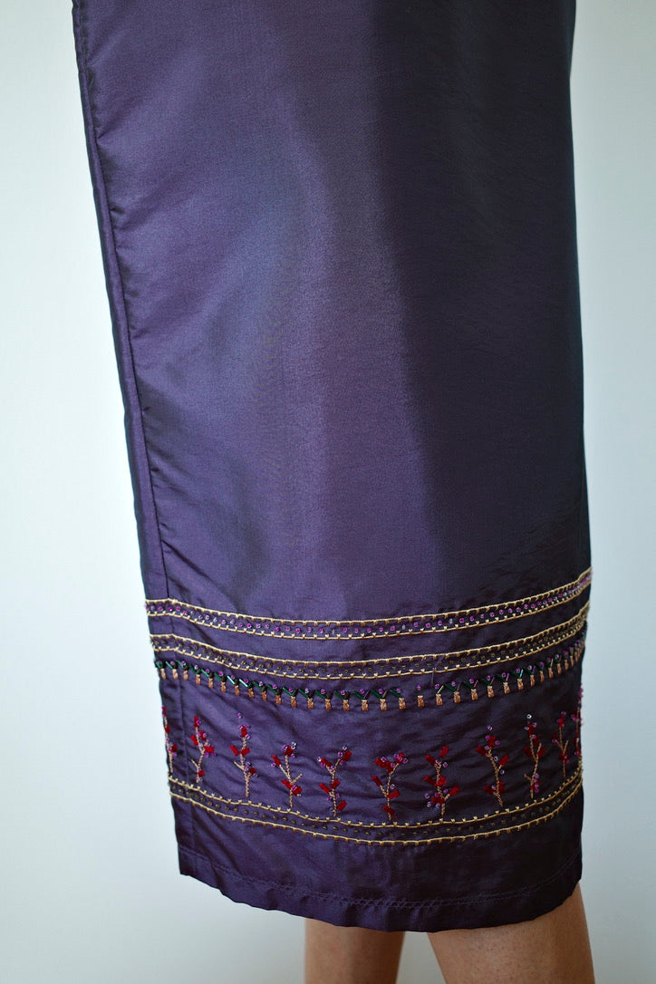 KOOKAÏ BEADED SILK SKIRT