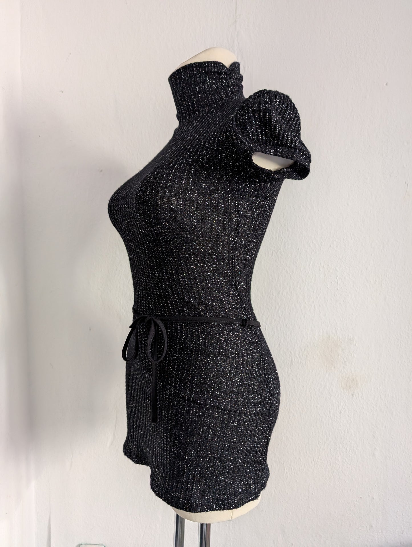 Turtleneck Knit Minidress