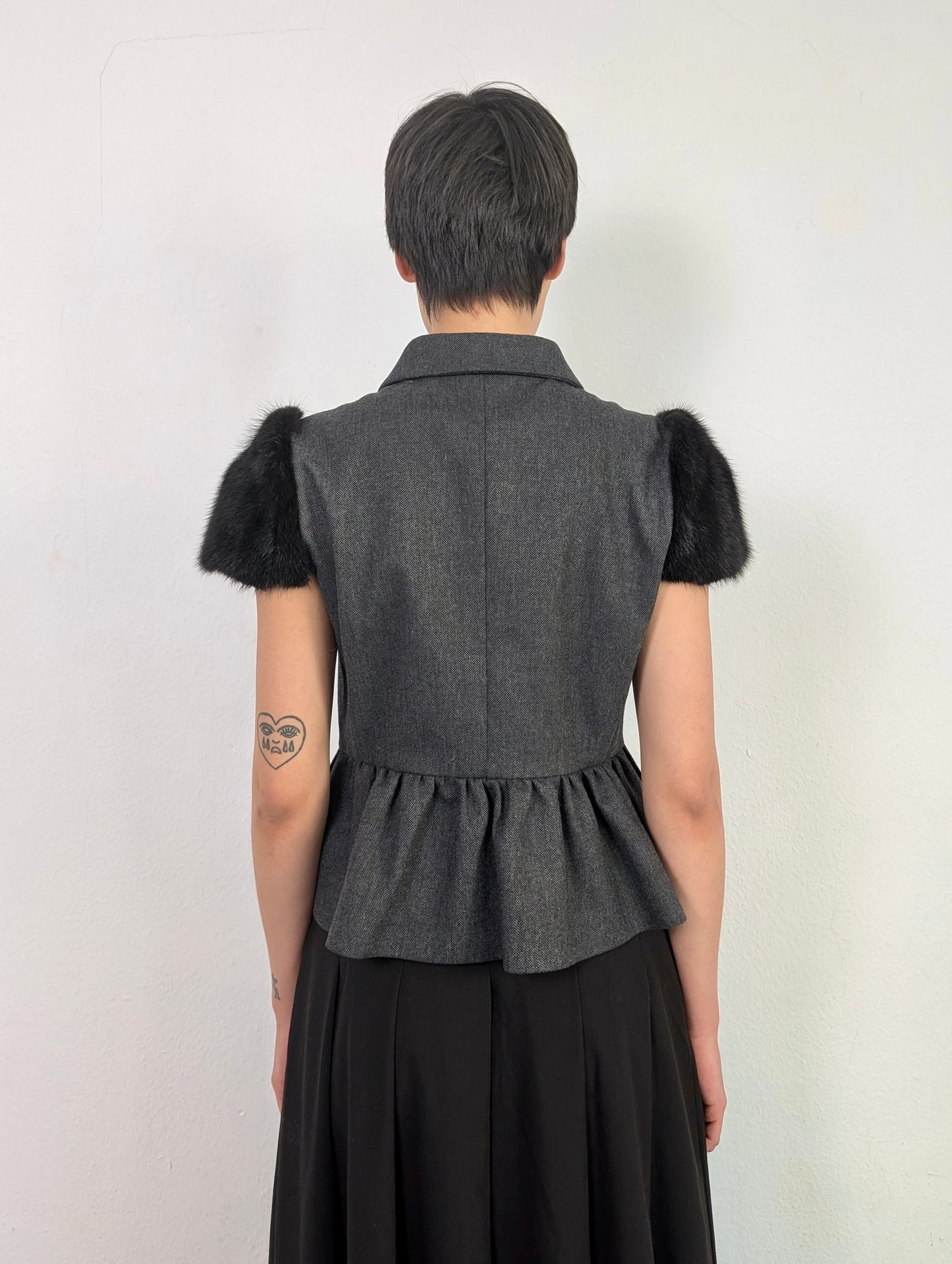 VALENTINO FUR SLEEVE BLAZER