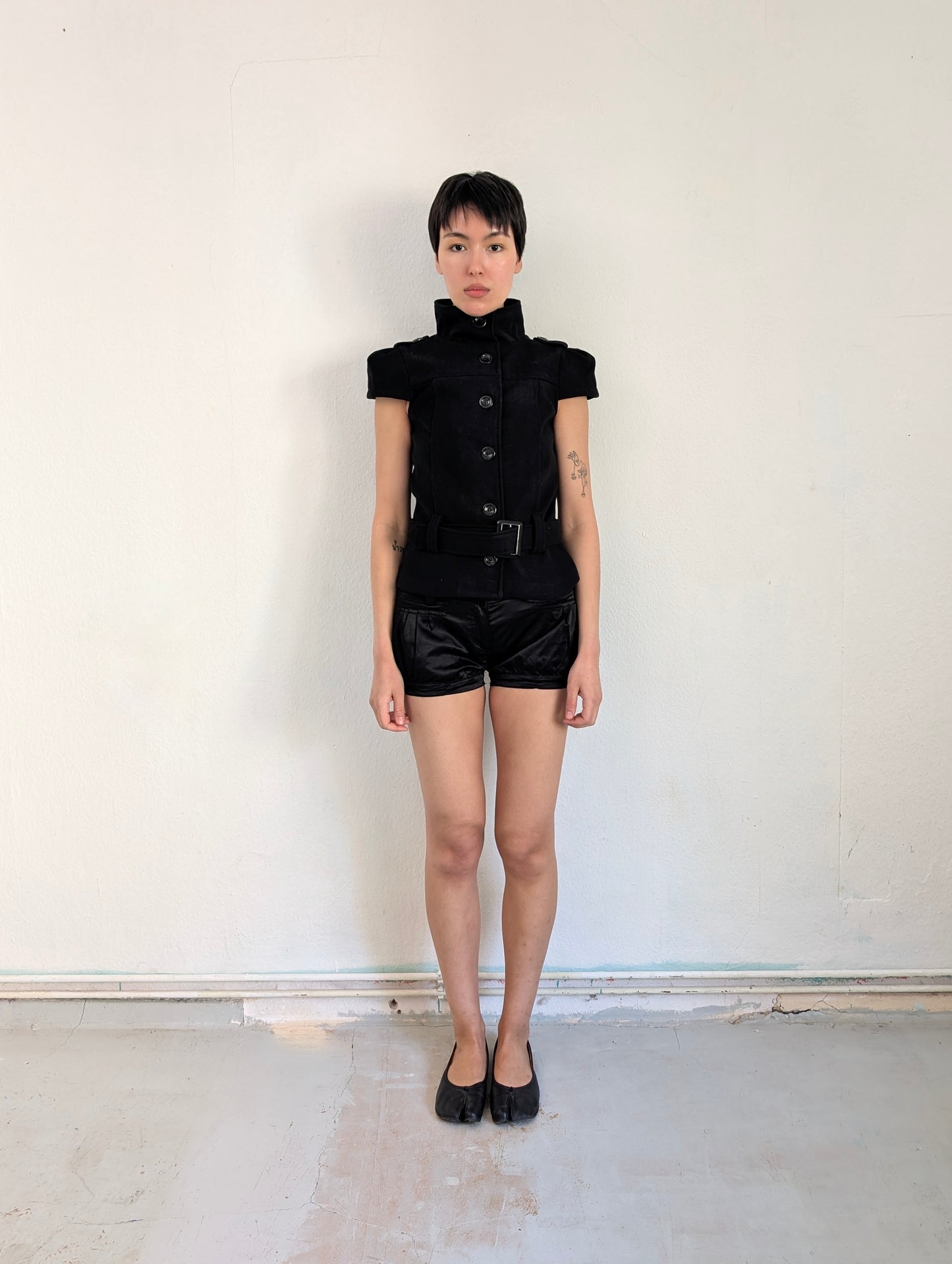 Vintage Buttoned Shirt Blazer