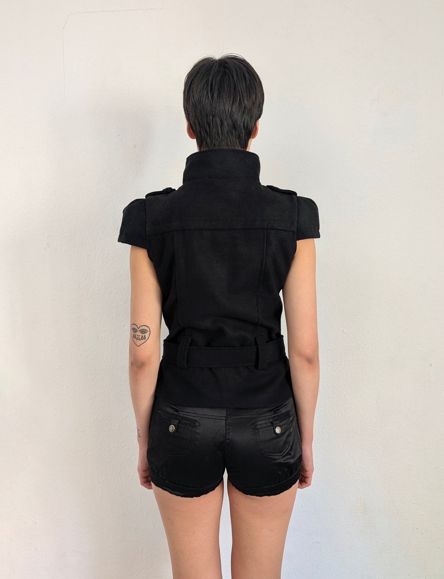 Vintage Buttoned Shirt Blazer