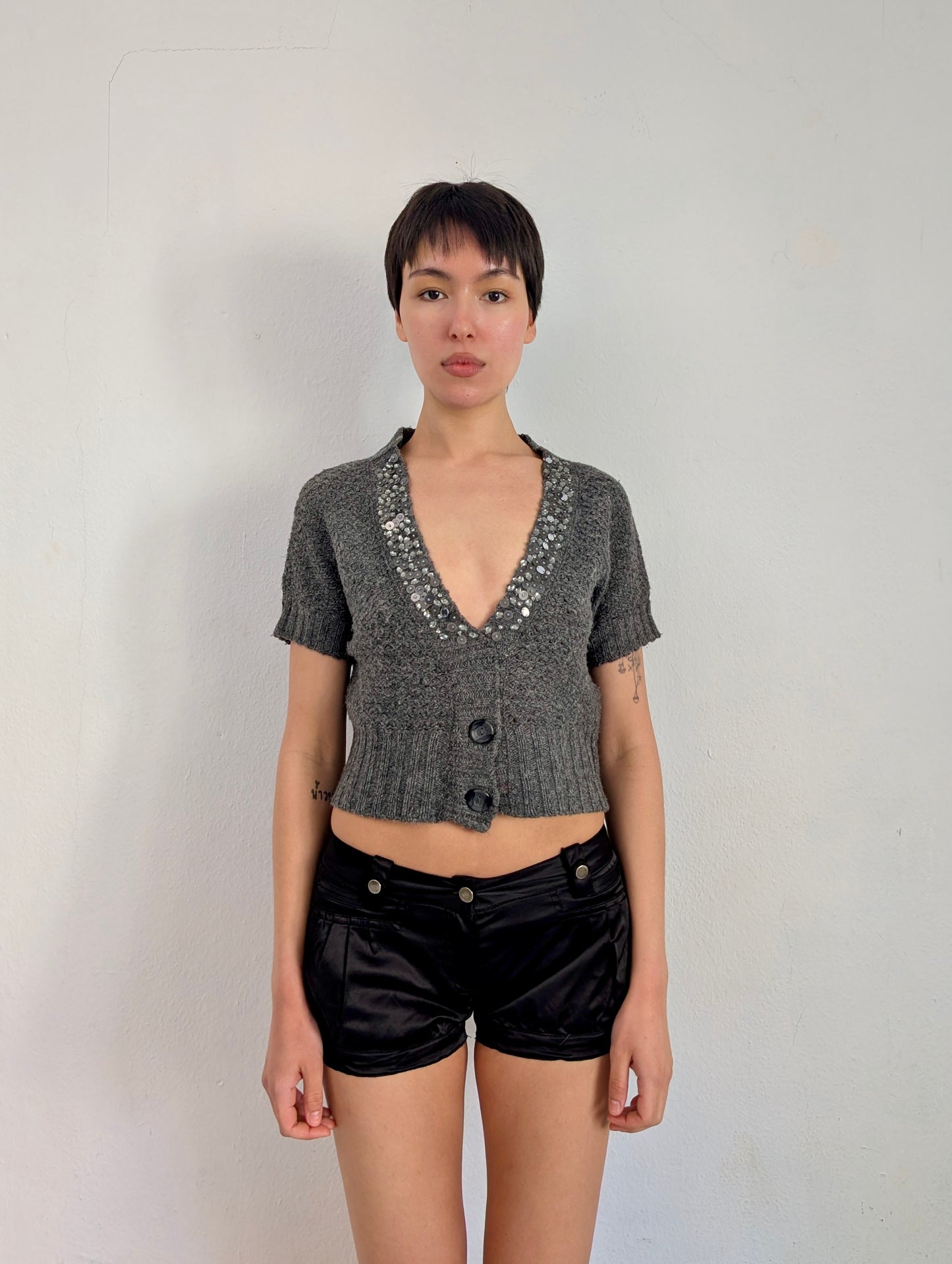 Knit Bolero with Buttons