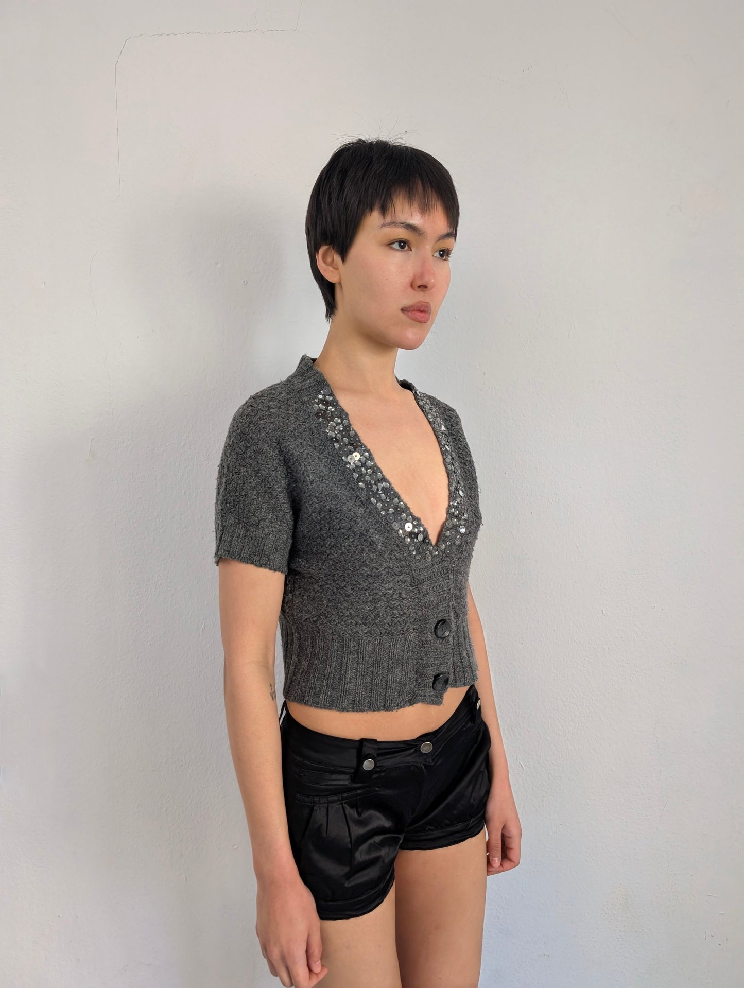 Knit Bolero with Buttons